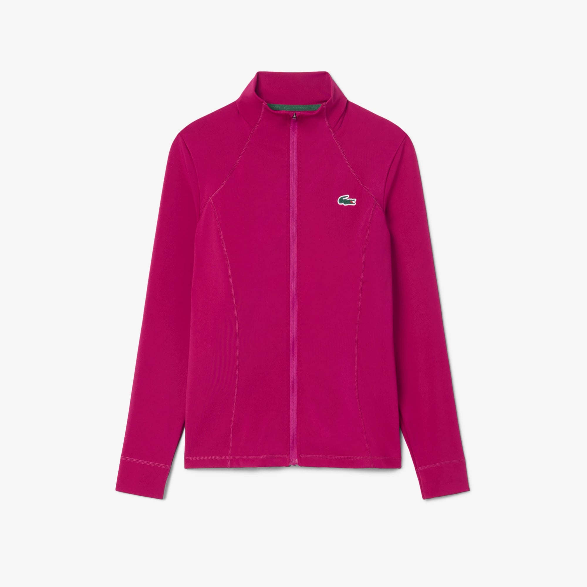 Kadın Slim Fit Fermuarlı Pembe Sweatshirt