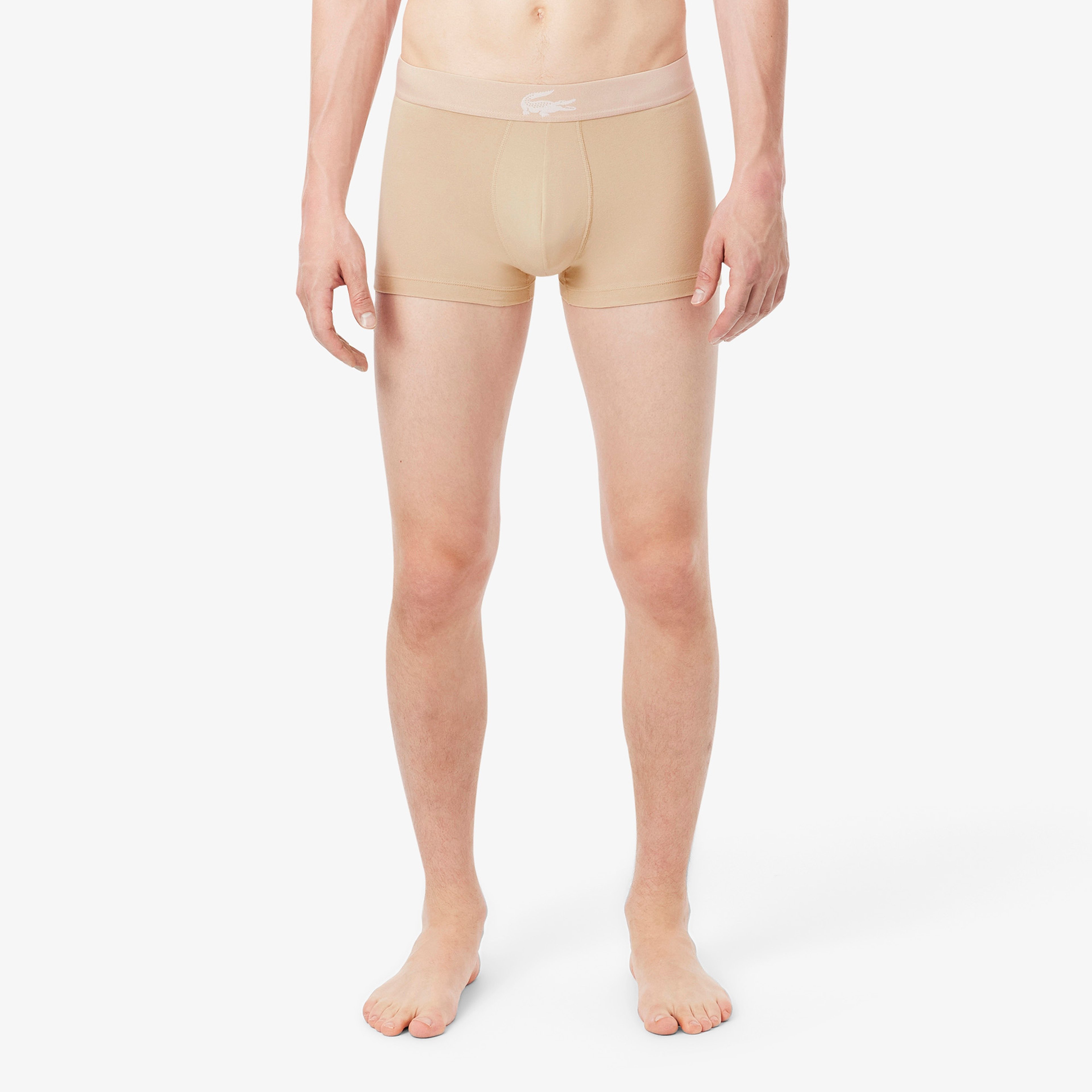 Erkek Regular Fit 3'lü Kahverengi Boxer