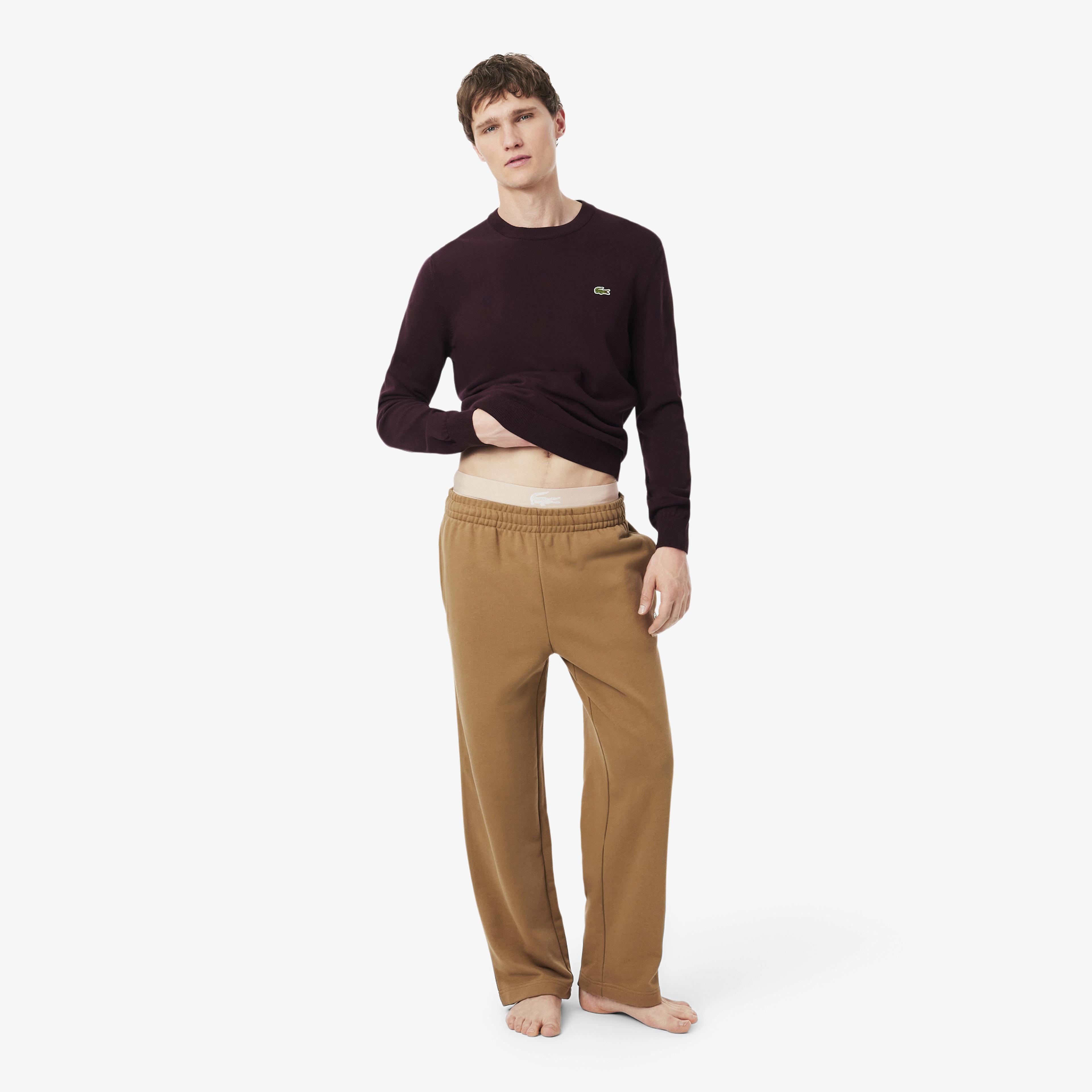 Erkek Regular Fit 3'lü Kahverengi Boxer