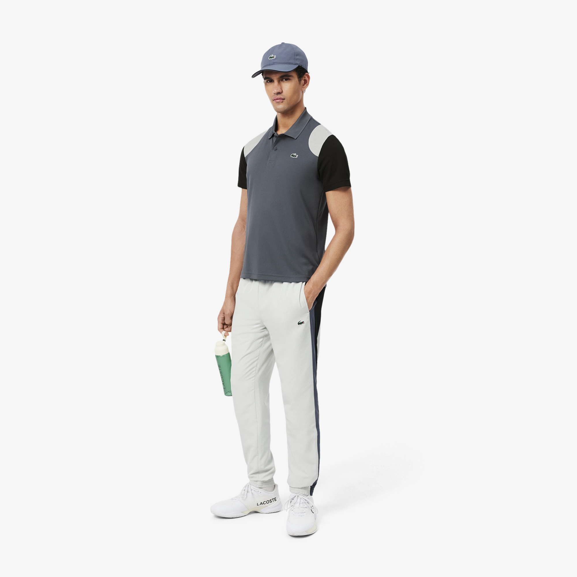 SPORT Erkek Regular Fit Renk Bloklu Gri Polo