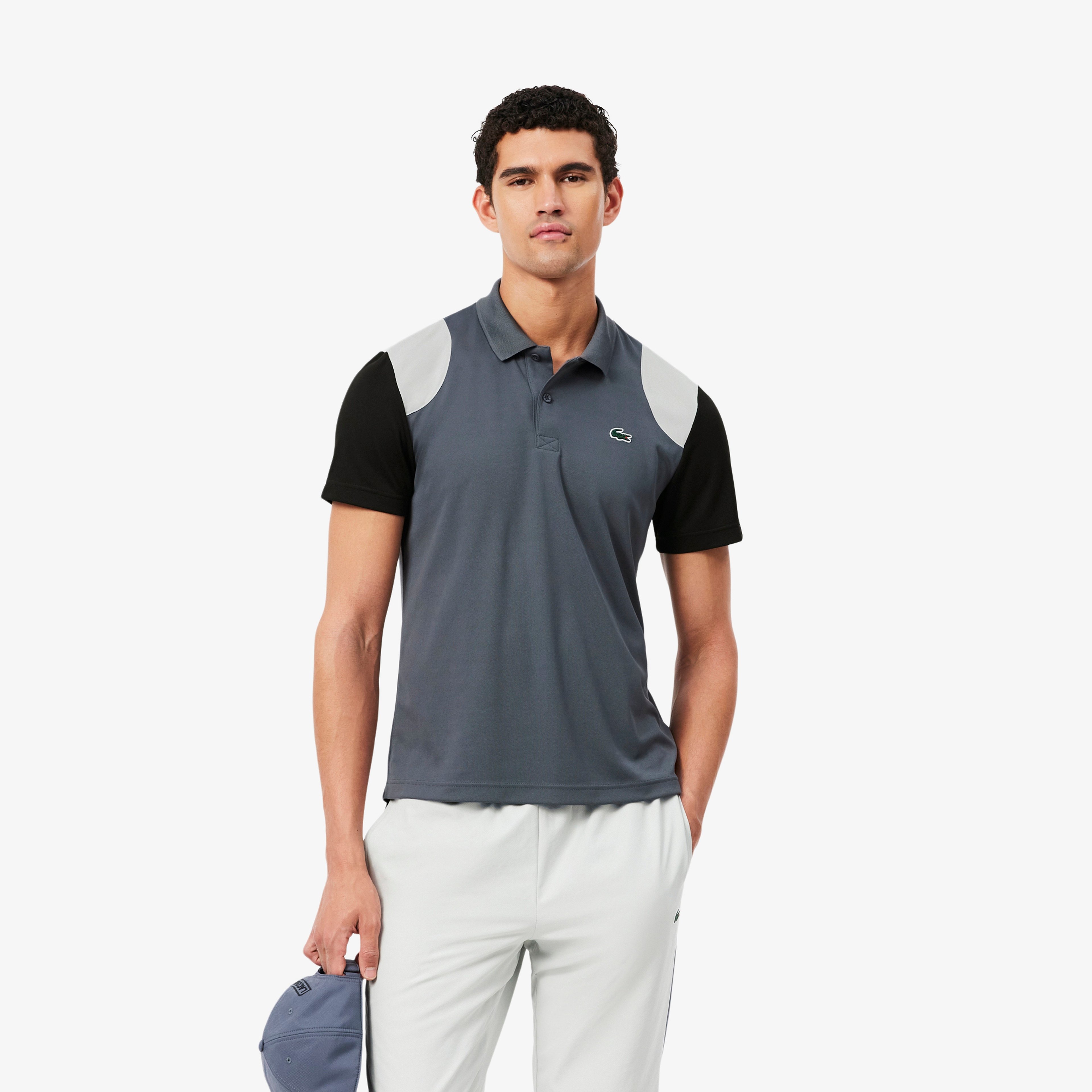 SPORT Erkek Regular Fit Renk Bloklu Gri Polo SPORT Erkek Regular Fit Renk Bloklu Gri Polo