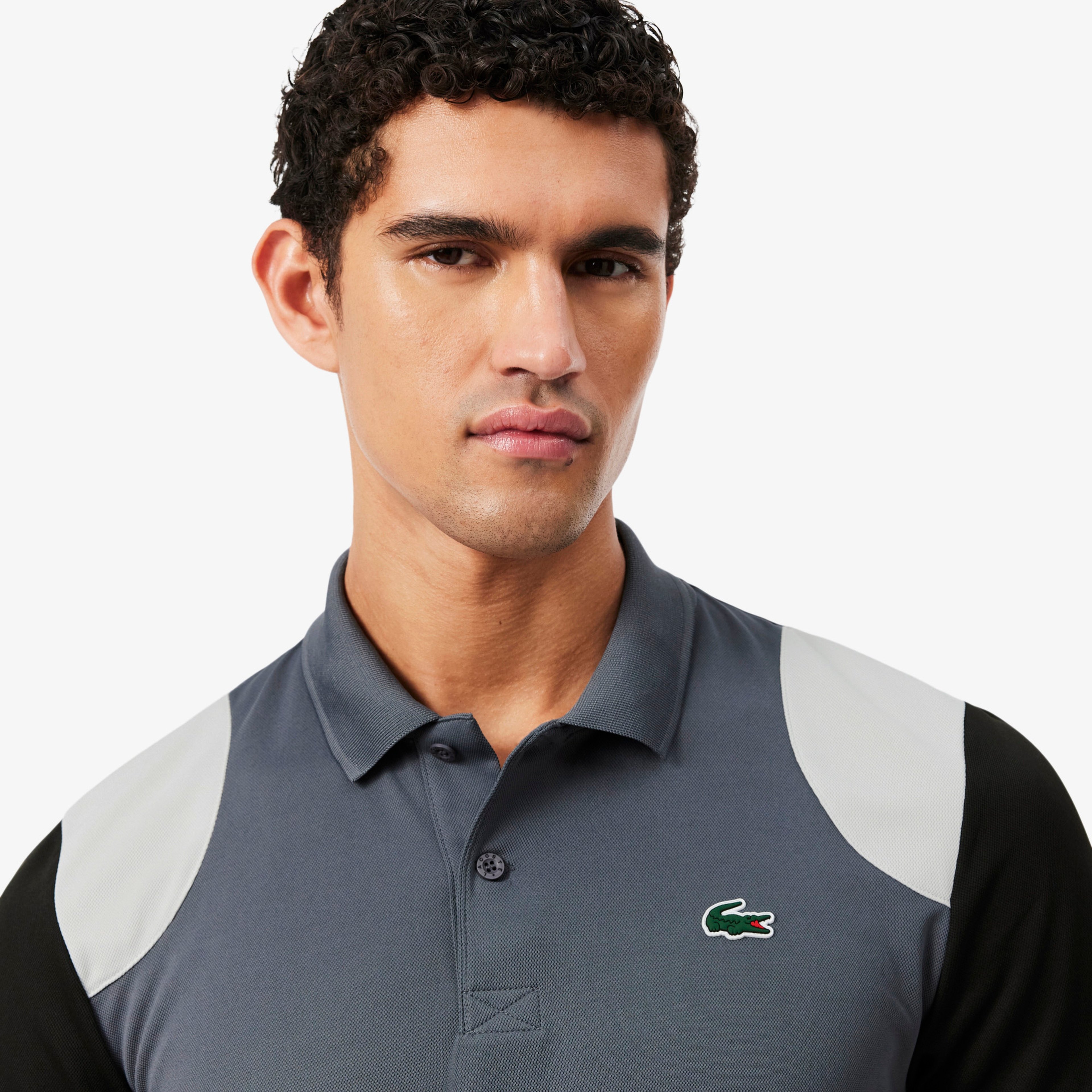 SPORT Erkek Regular Fit Renk Bloklu Gri Polo SPORT Erkek Regular Fit Renk Bloklu Gri Polo