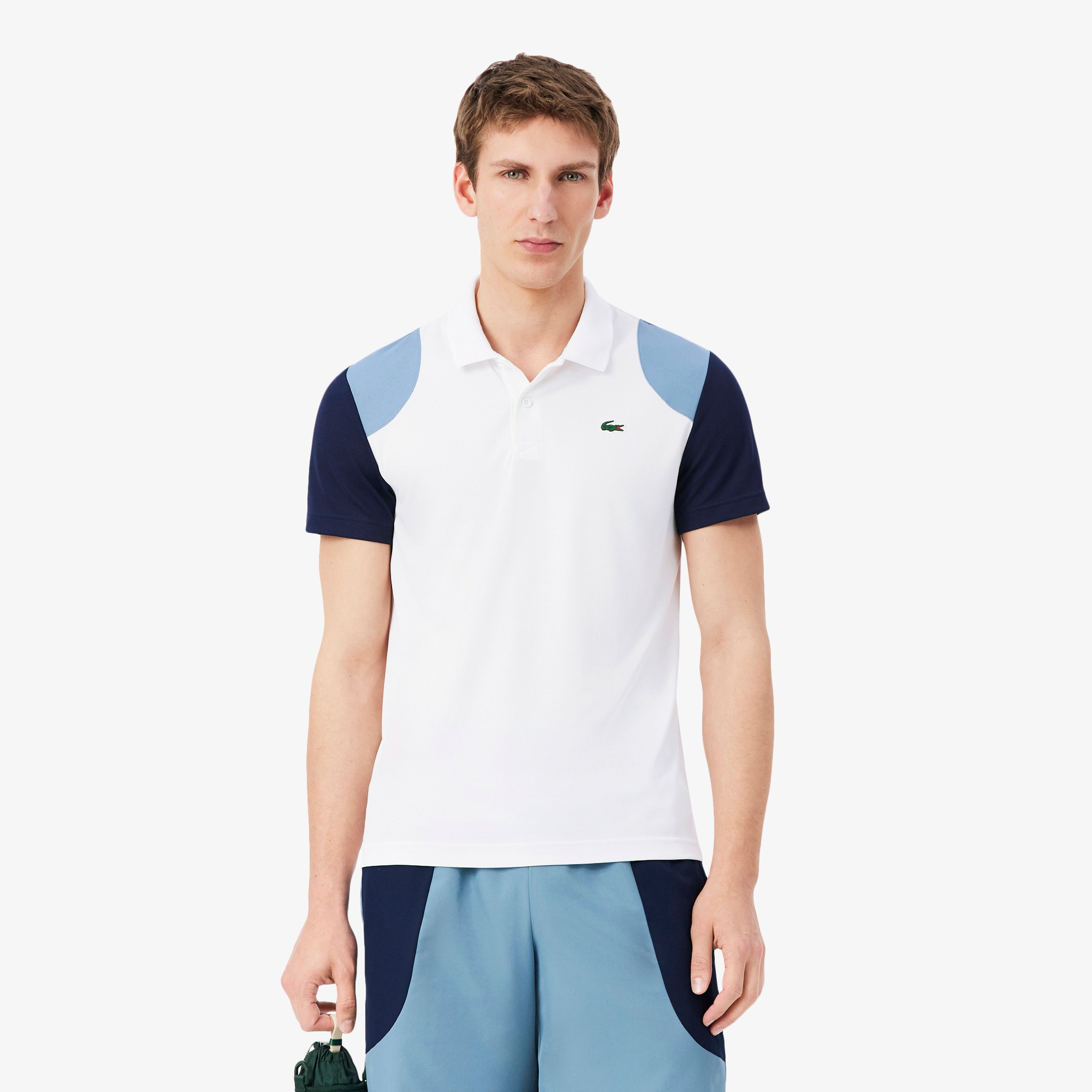 SPORT Erkek Regular Fit Renk Bloklu Beyaz Polo SPORT Erkek Regular Fit Renk Bloklu Beyaz Polo