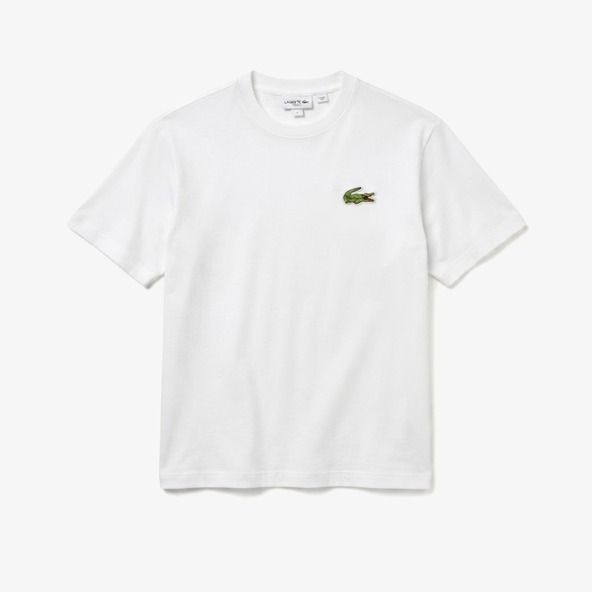 Unisex Loose Fit Bisiklet Yaka Organik Pamuk Beyaz T-Shirt