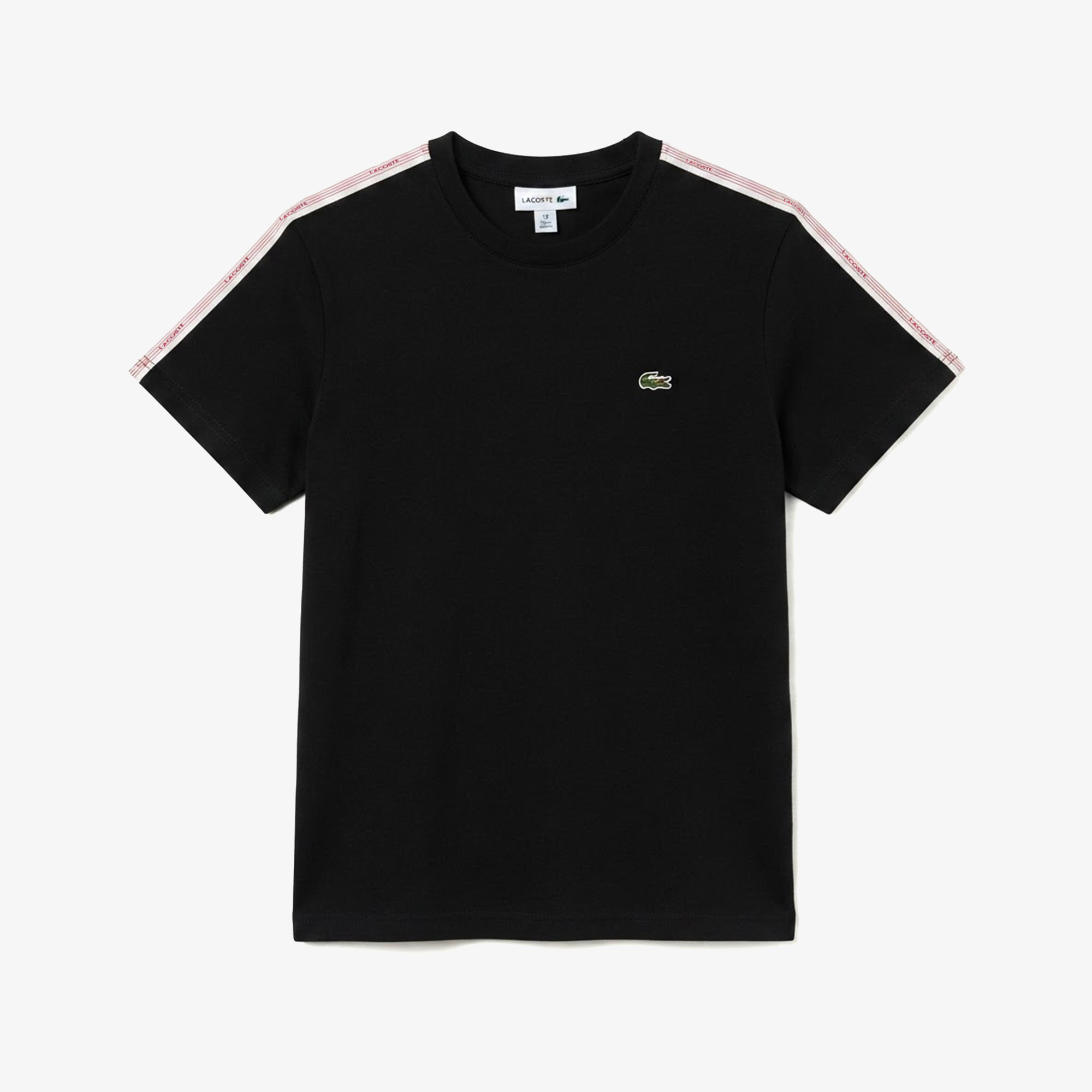 Lacoste Çocuk Bisiklet Yaka Siyah T-Shirt görsel 3
