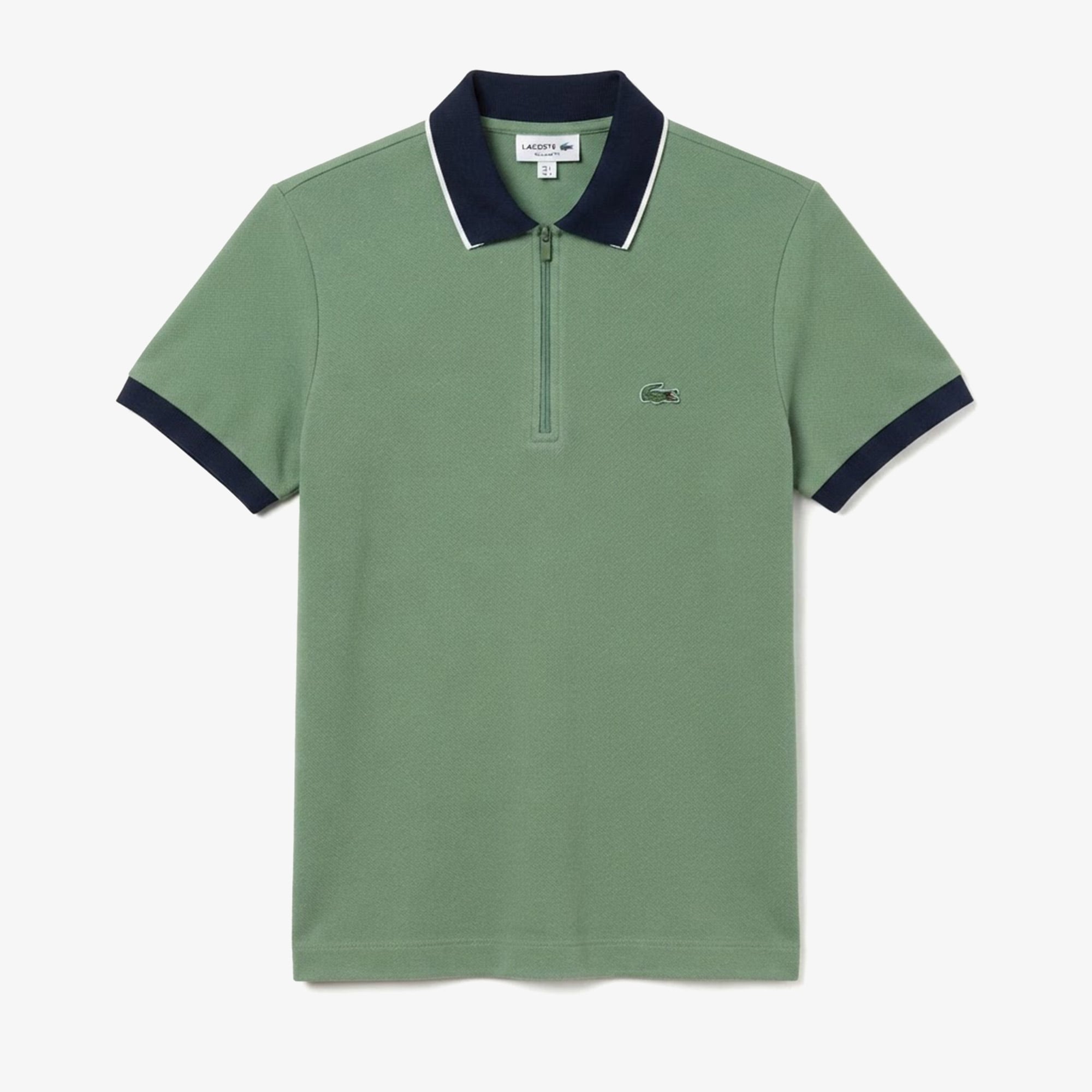 Lacoste Erkek Regular Fit Renk Bloklu Yeşil Polo görsel 3