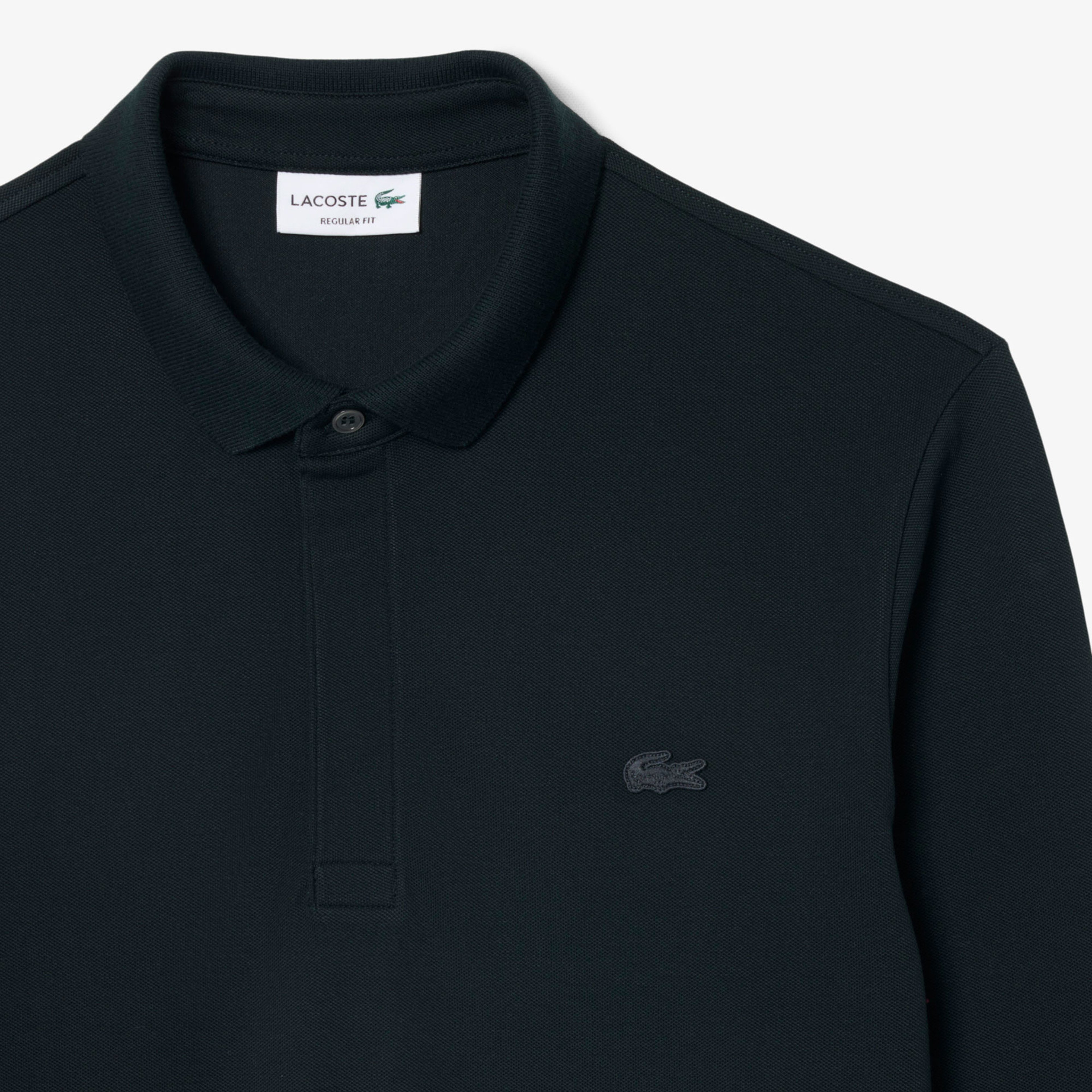 Erkek Regular Fit Uzun Kollu Koyu Yeşil Paris Polo Erkek Regular Fit Uzun Kollu Koyu Yeşil Paris Polo