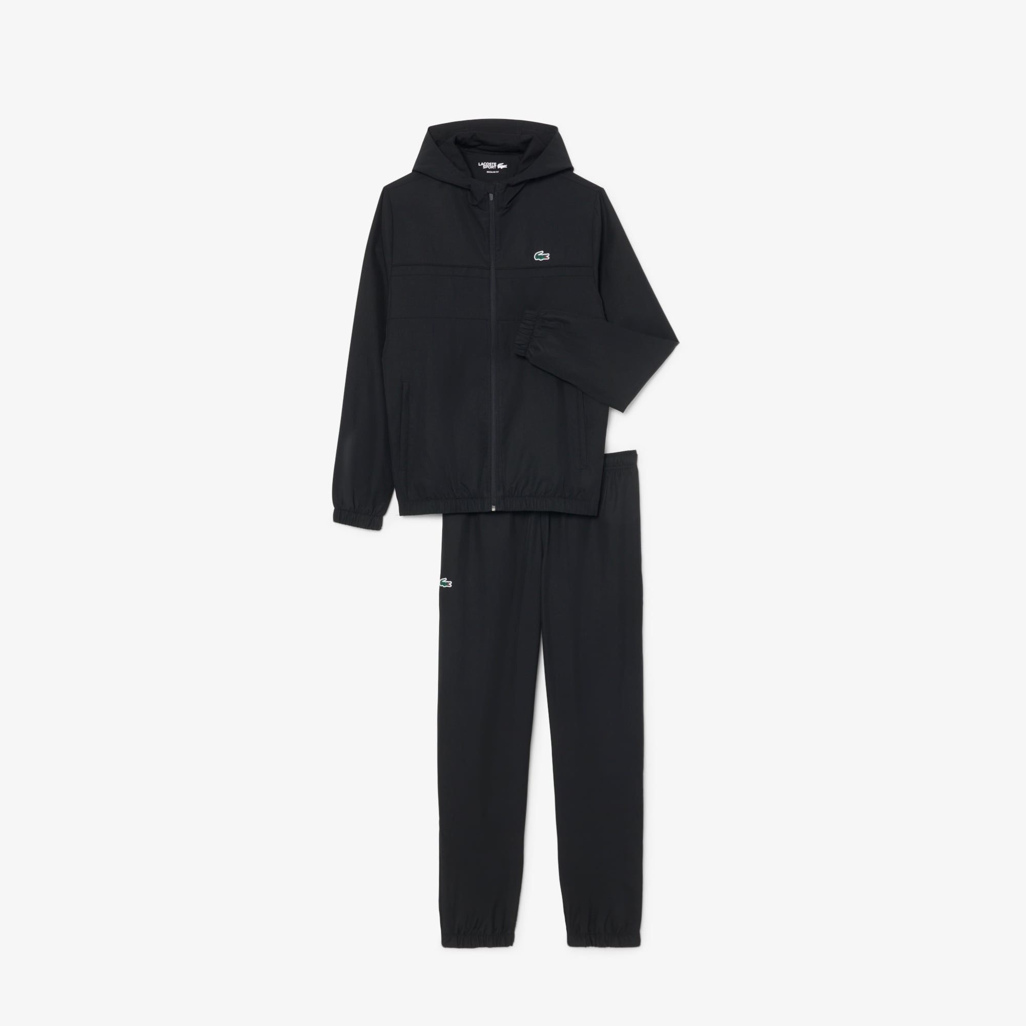 Lacoste Erkek Regular Fit Uzun Kollu Kapüşonlu Siyah Eşofman Takımı