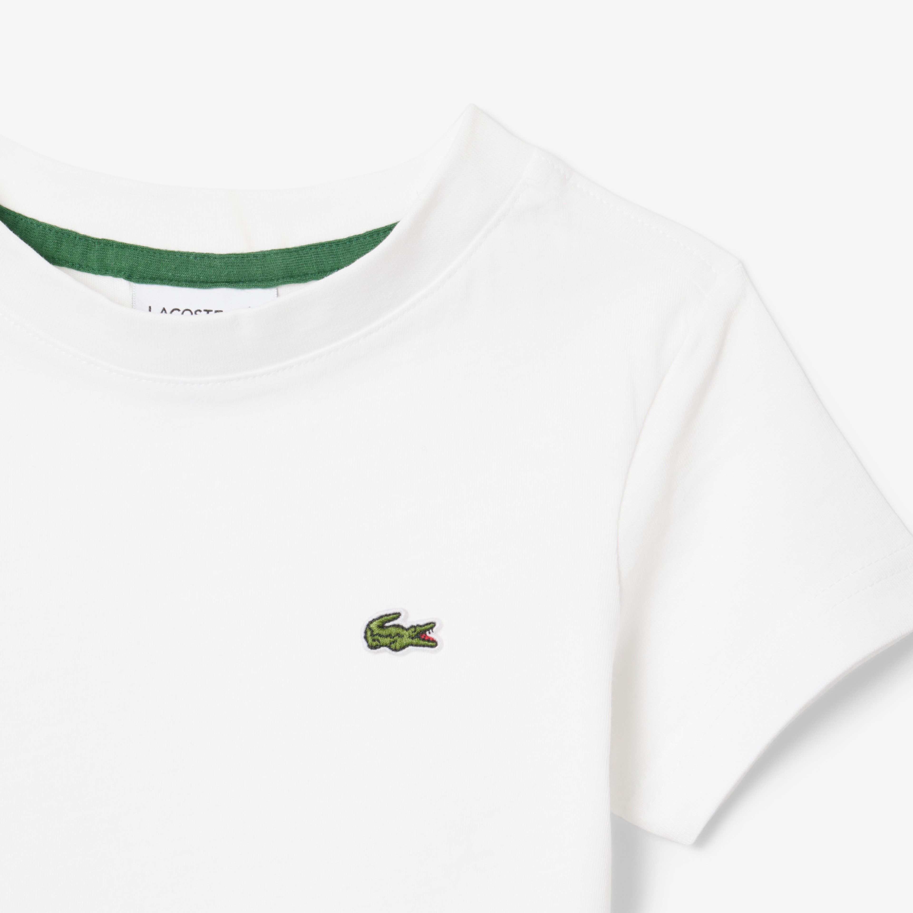 Çocuk Bisiklet Yaka Beyaz T-Shirt