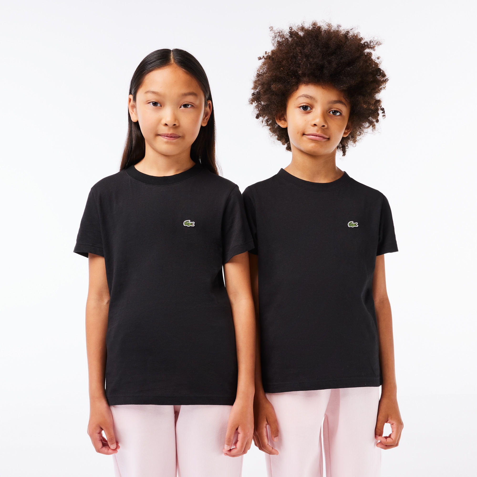 Lacoste Çocuk Bisiklet Yaka Siyah T-Shirt görsel 3