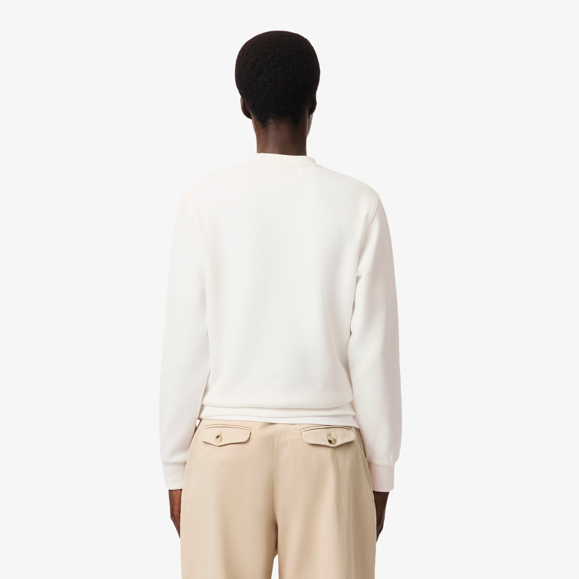 Kadın Relaxed Fit Bisiklet Yaka Krem Sweatshirt