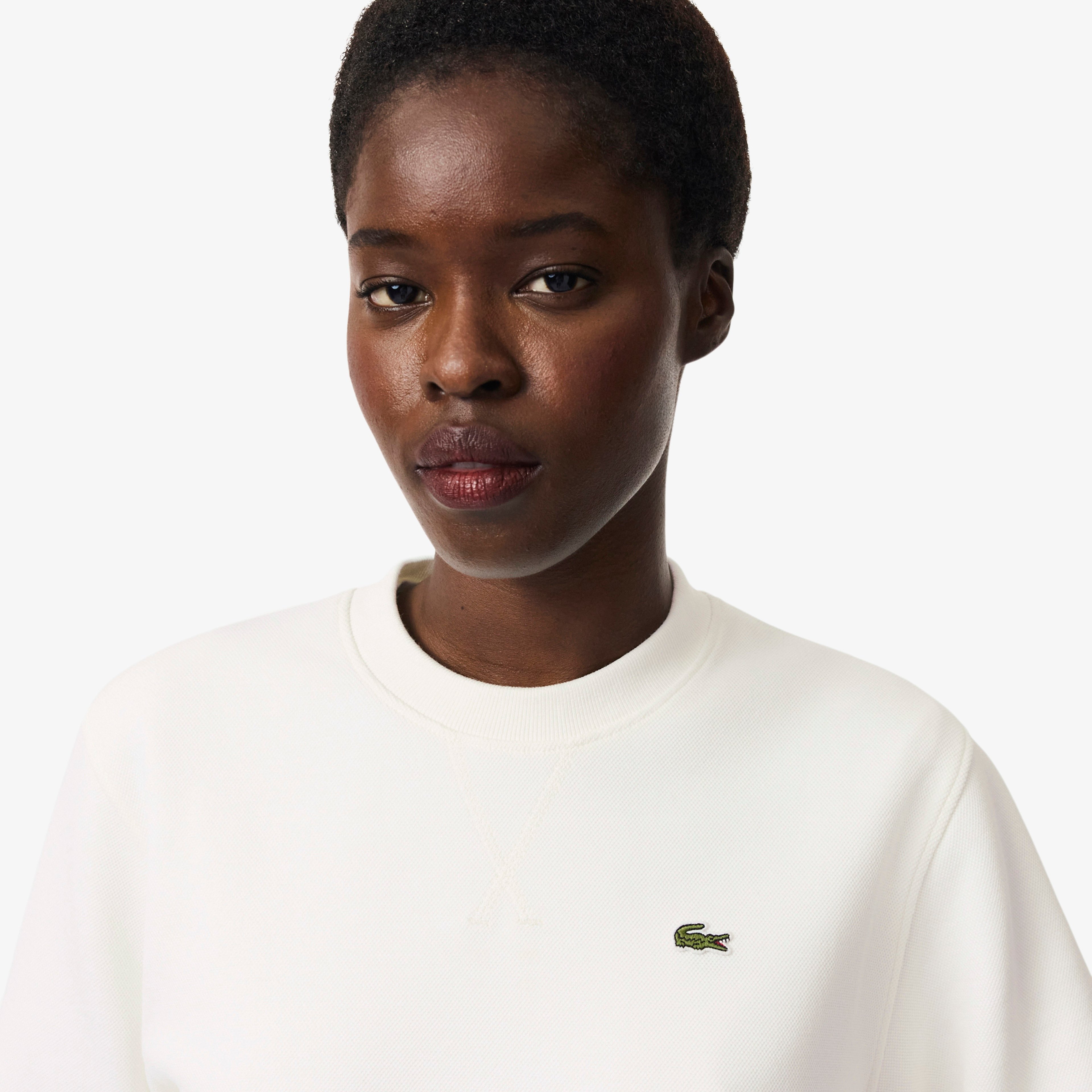 Kadın Relaxed Fit Bisiklet Yaka Krem Sweatshirt Kadın Relaxed Fit Bisiklet Yaka Krem Sweatshirt
