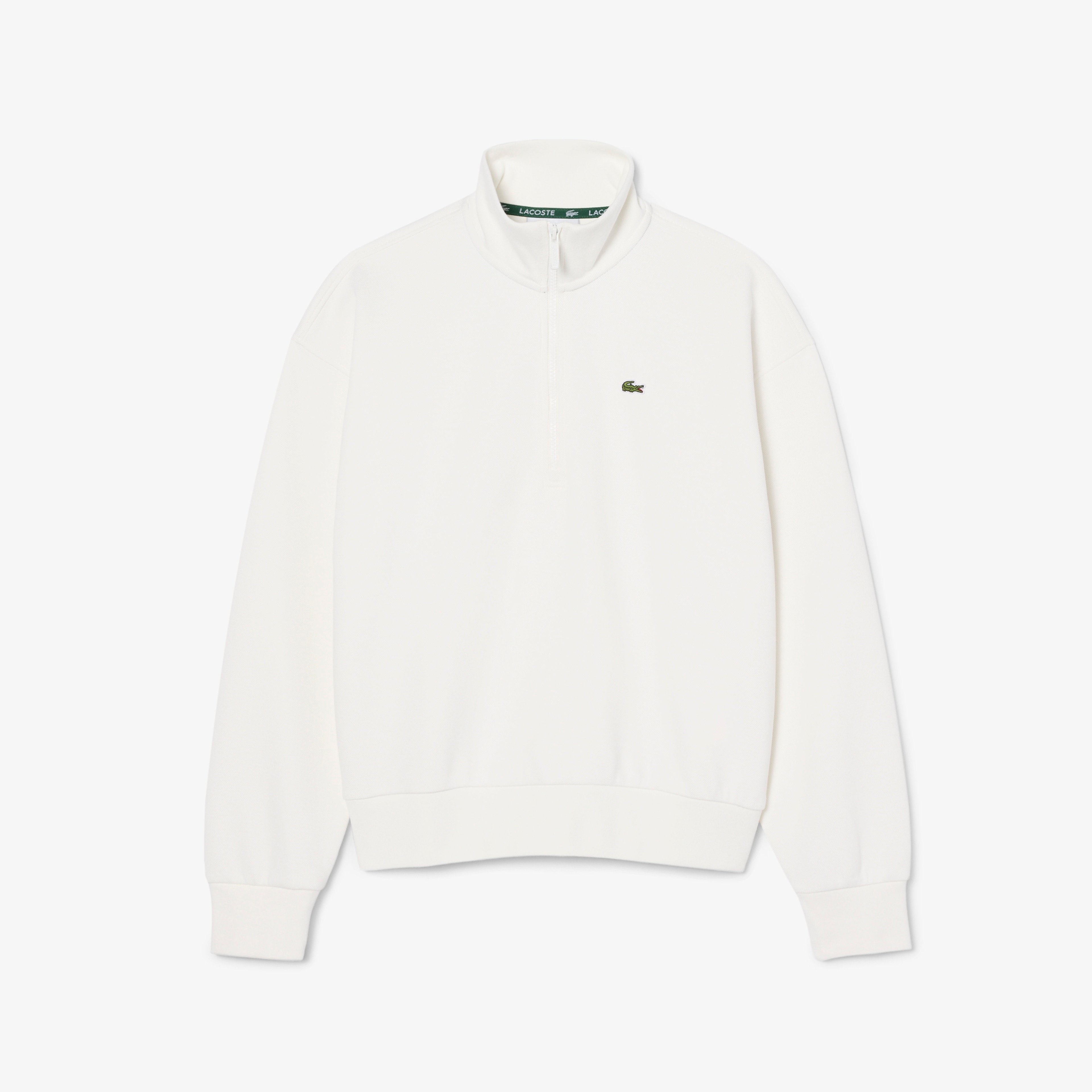 Kadın Relaxed Fit Yarım Fermuarlı Krem Sweatshirt Kadın Relaxed Fit Yarım Fermuarlı Krem Sweatshirt