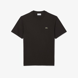 Erkek Classic Fit Bisiklet Yaka Kahverengi T-Shirt Kahverengi