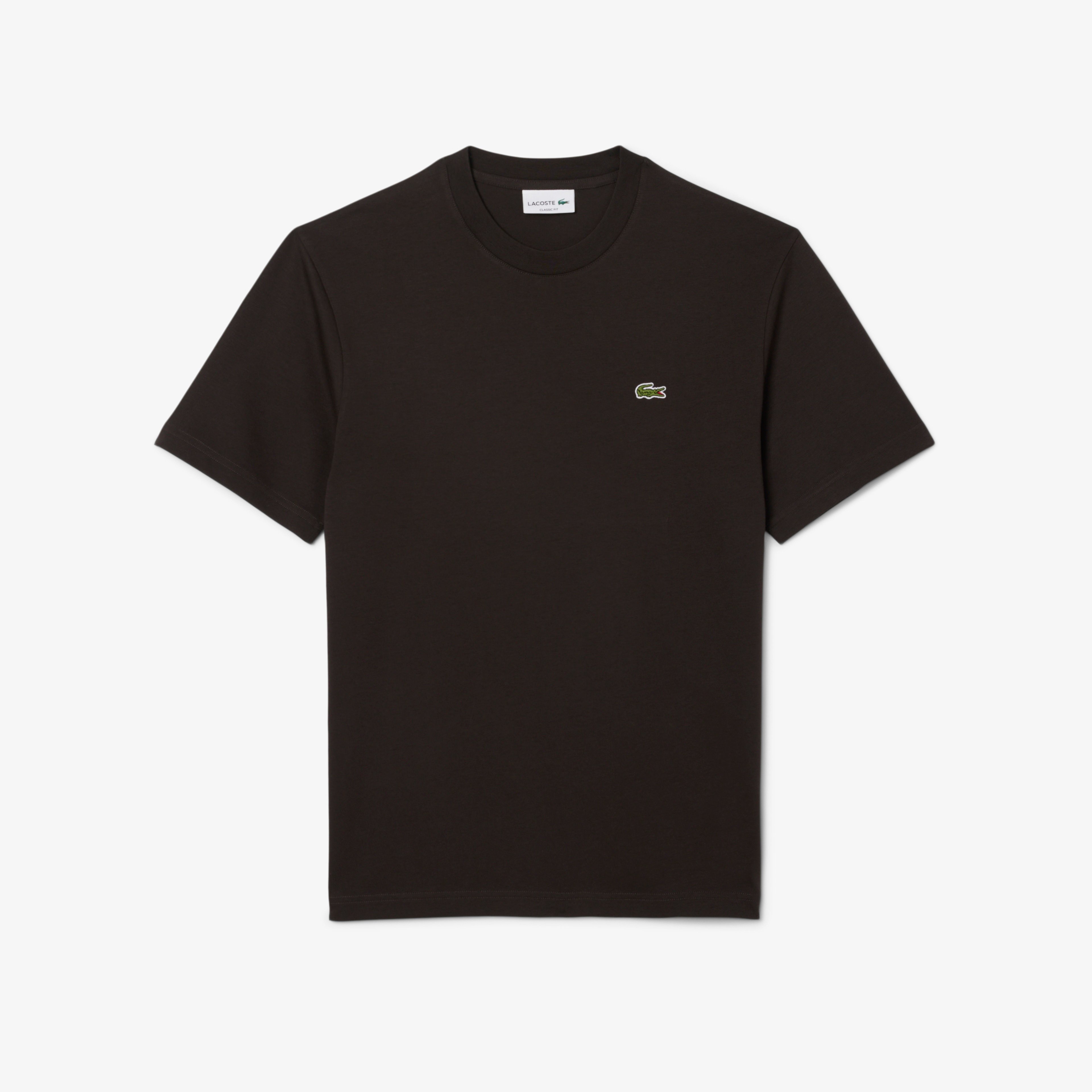 Erkek Classic Fit Bisiklet Yaka Kahverengi T-Shirt Erkek Classic Fit Bisiklet Yaka Kahverengi T-Shirt