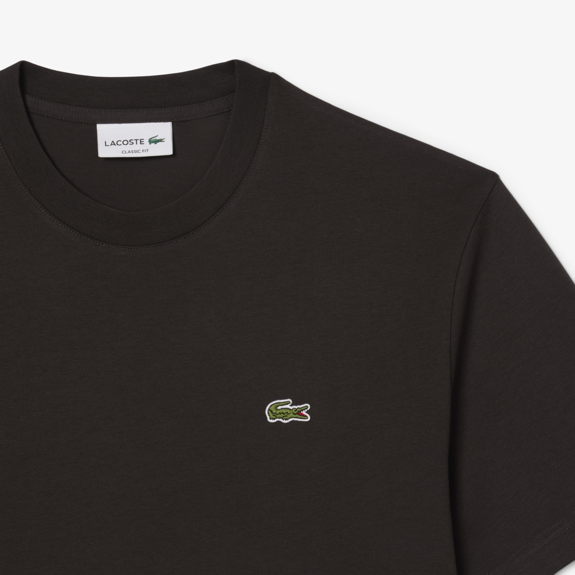 Erkek Classic Fit Bisiklet Yaka Kahverengi T-Shirt