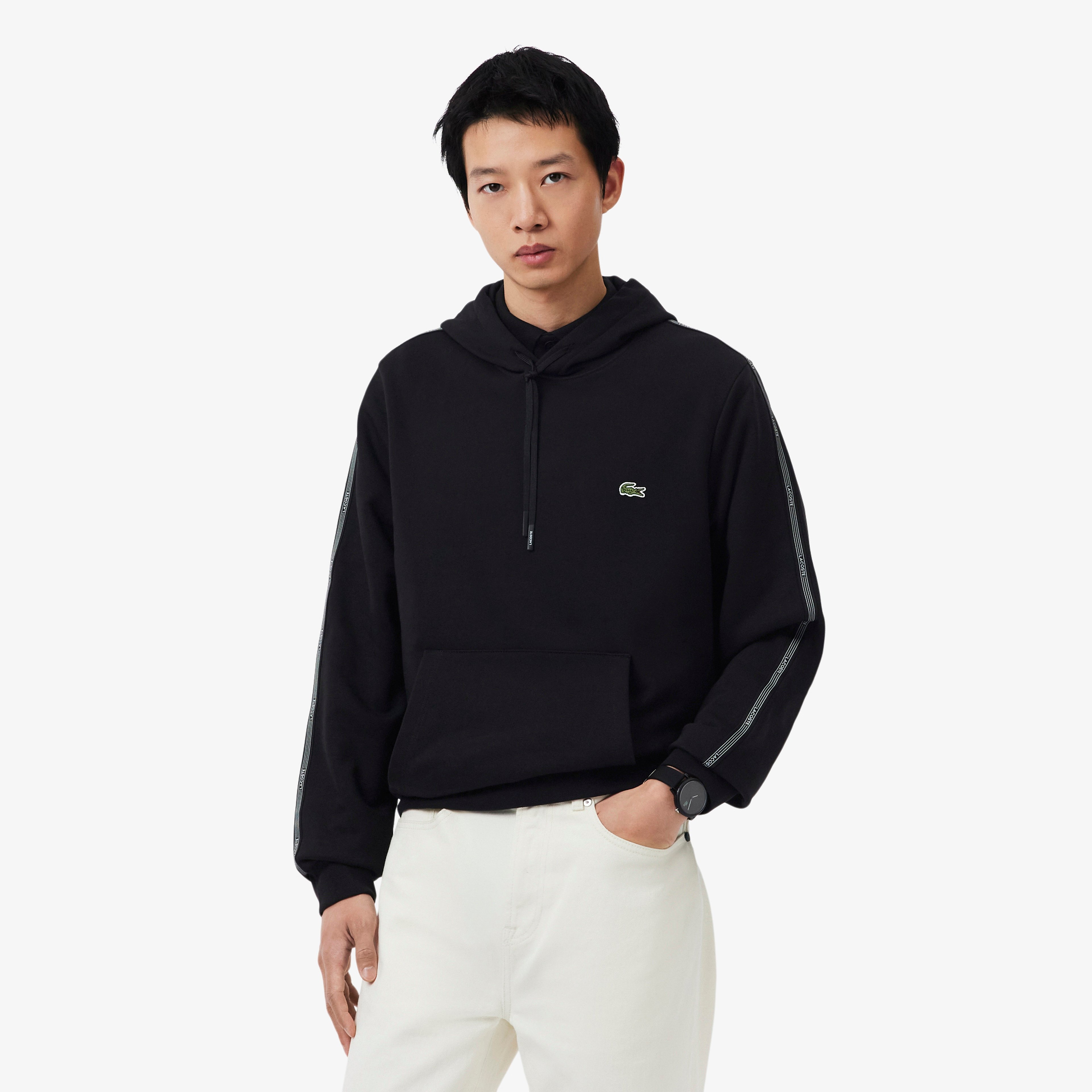Erkek Classic Fit Kapüşonlu Siyah Sweatshirt Erkek Classic Fit Kapüşonlu Siyah Sweatshirt