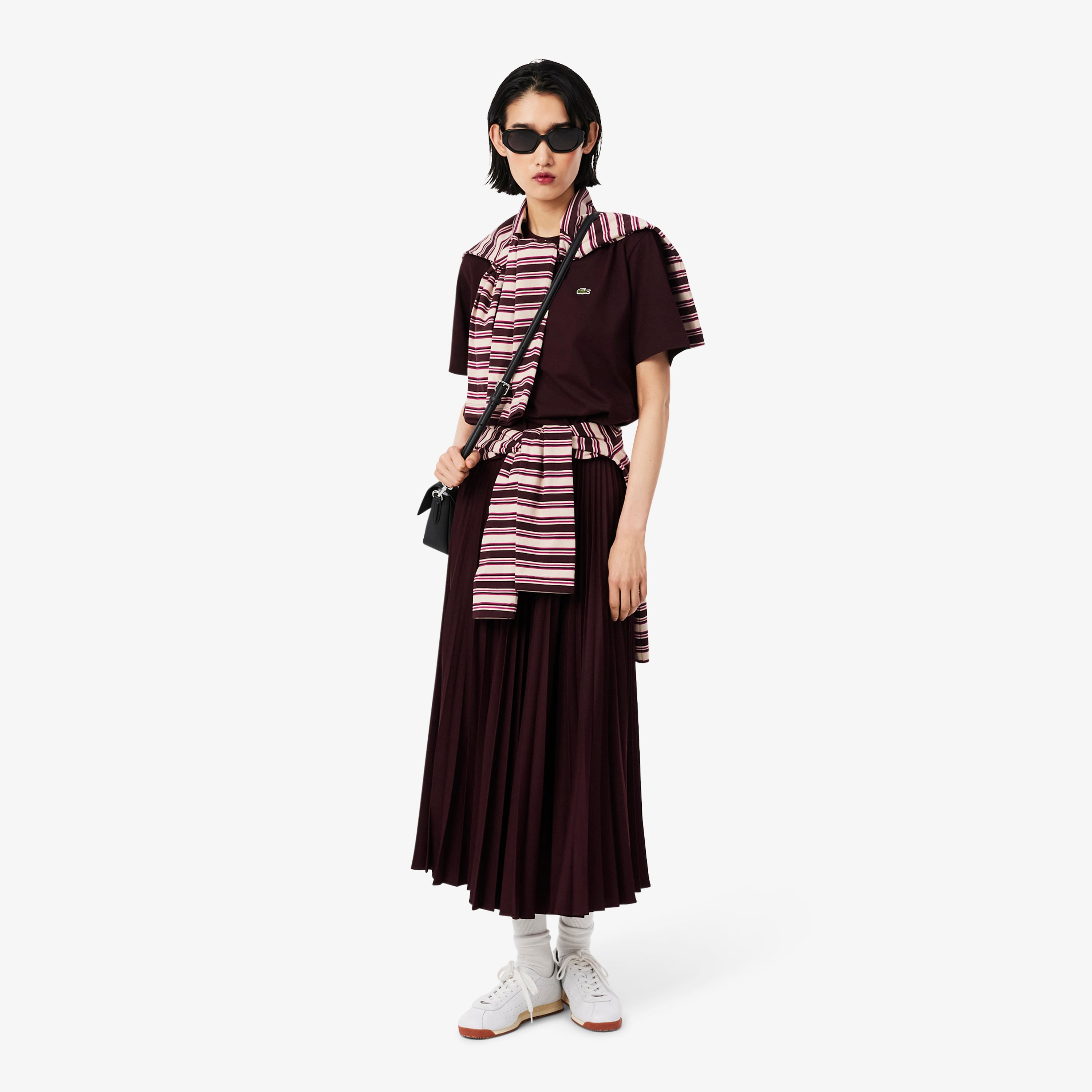 Kadın Relaxed Fit Bisiklet Yaka Bordo T-Shirt Kadın Relaxed Fit Bisiklet Yaka Bordo T-Shirt