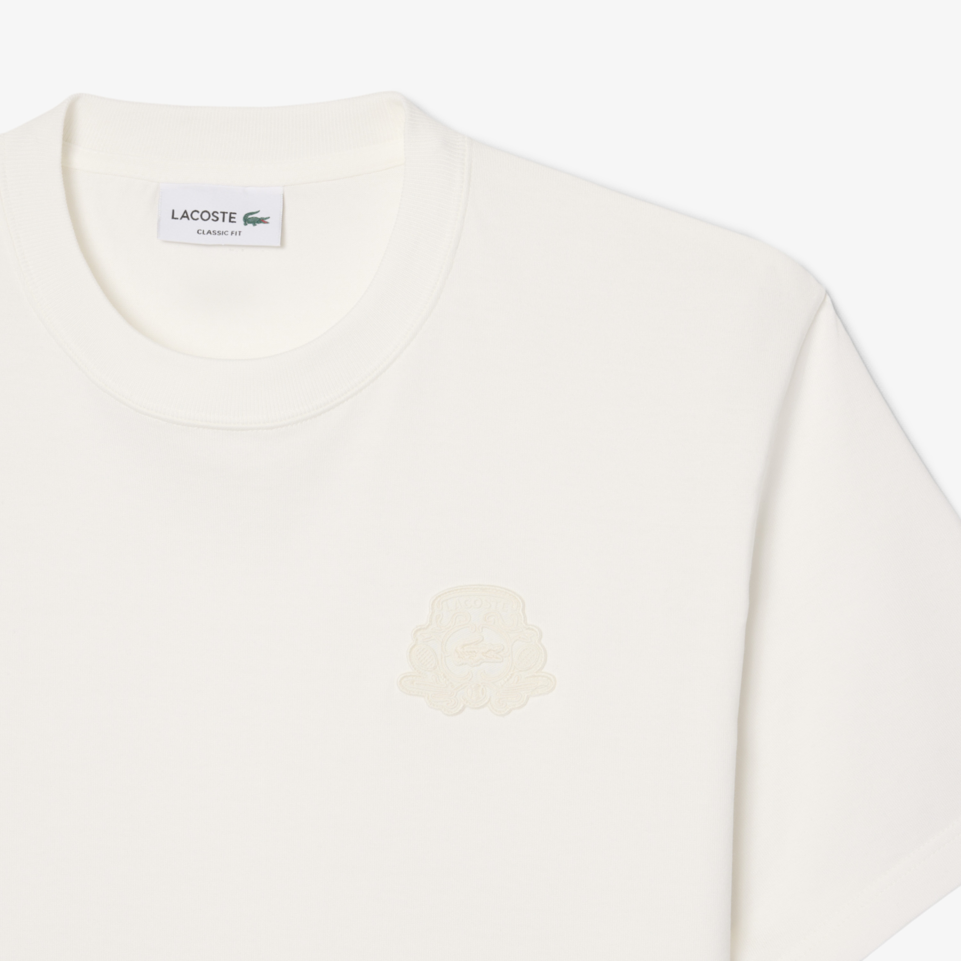 Erkek Classic Fit Bisiklet Yaka Krem T-Shirt Erkek Classic Fit Bisiklet Yaka Krem T-Shirt