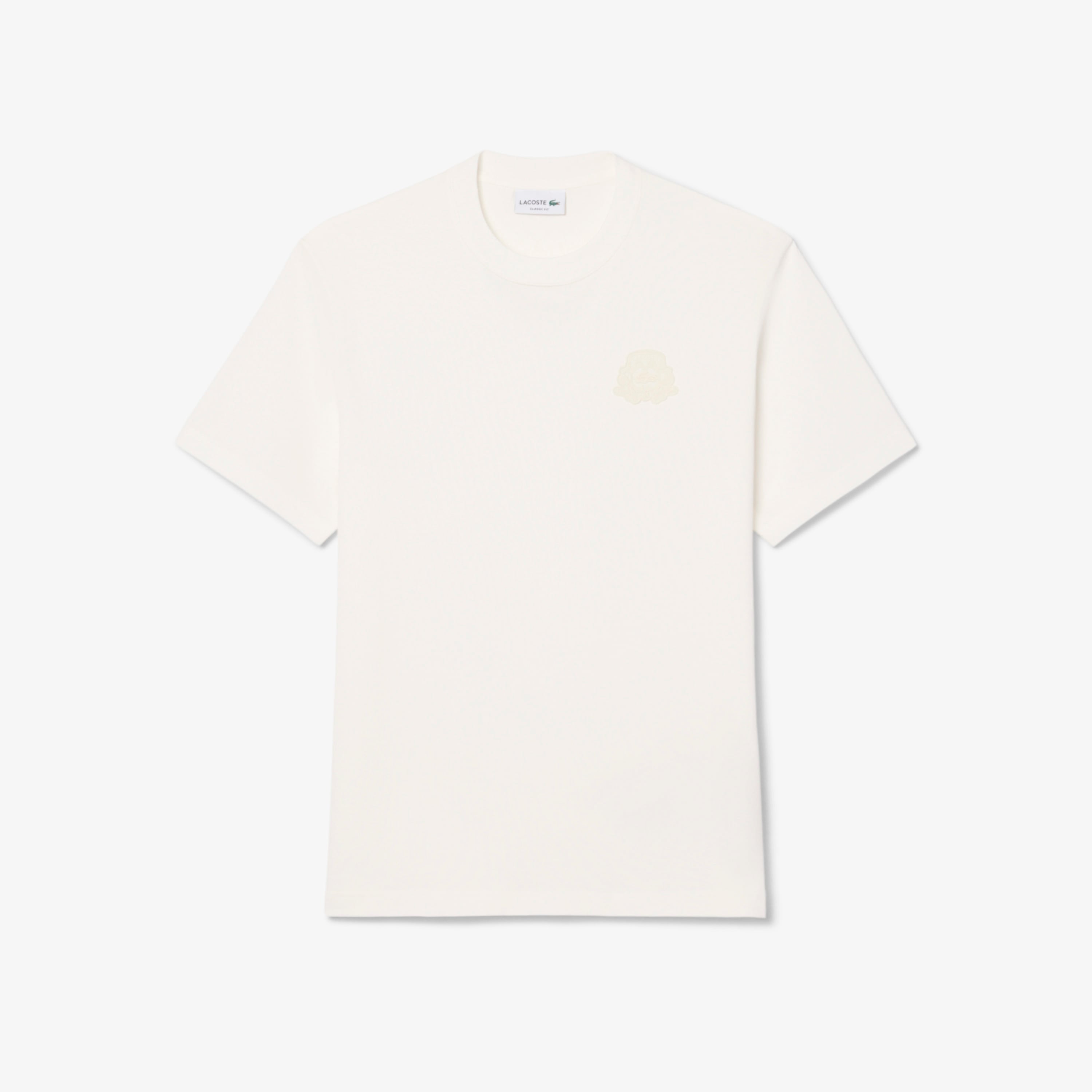 Erkek Classic Fit Bisiklet Yaka Krem T-Shirt