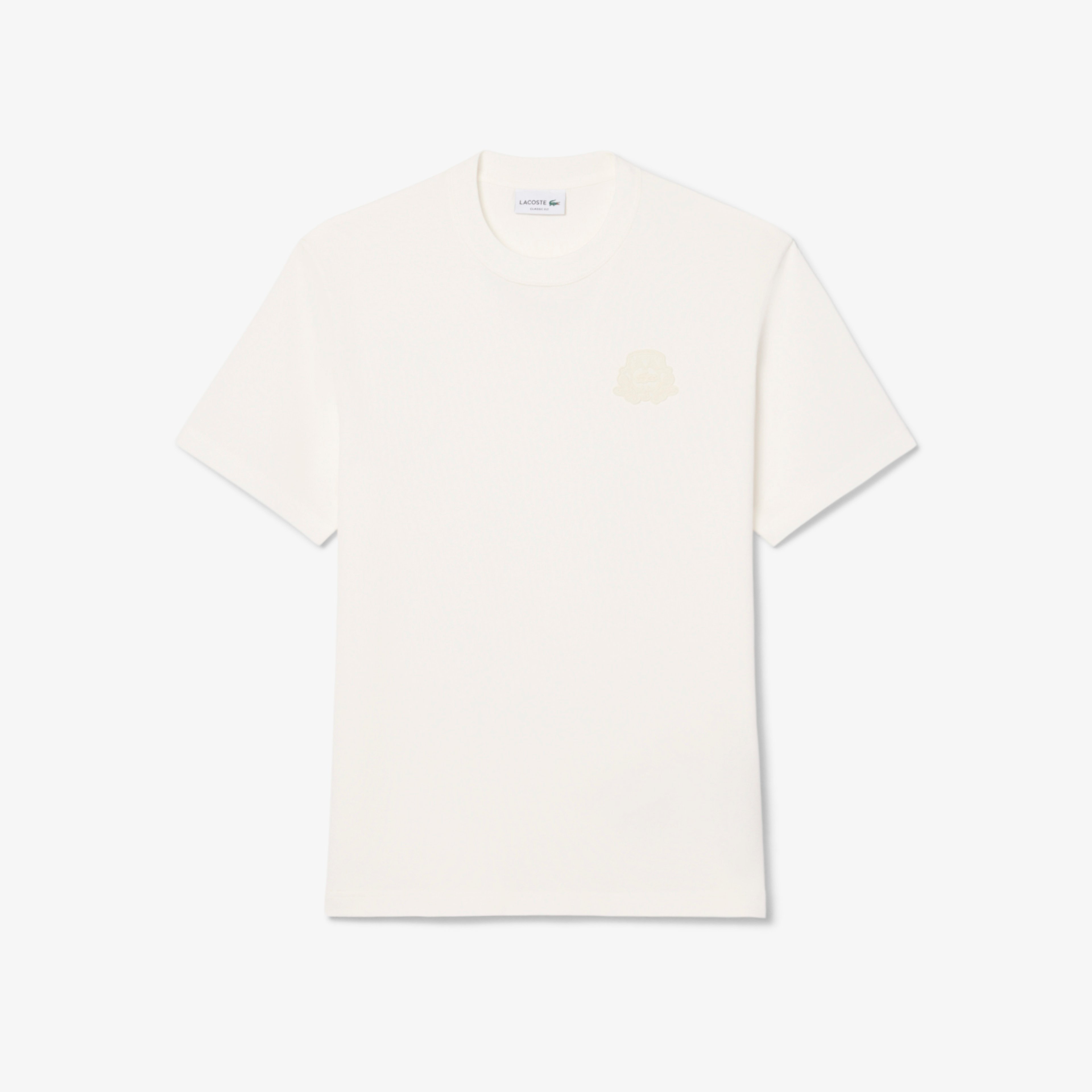 Erkek Classic Fit Bisiklet Yaka Krem T-Shirt Erkek Classic Fit Bisiklet Yaka Krem T-Shirt