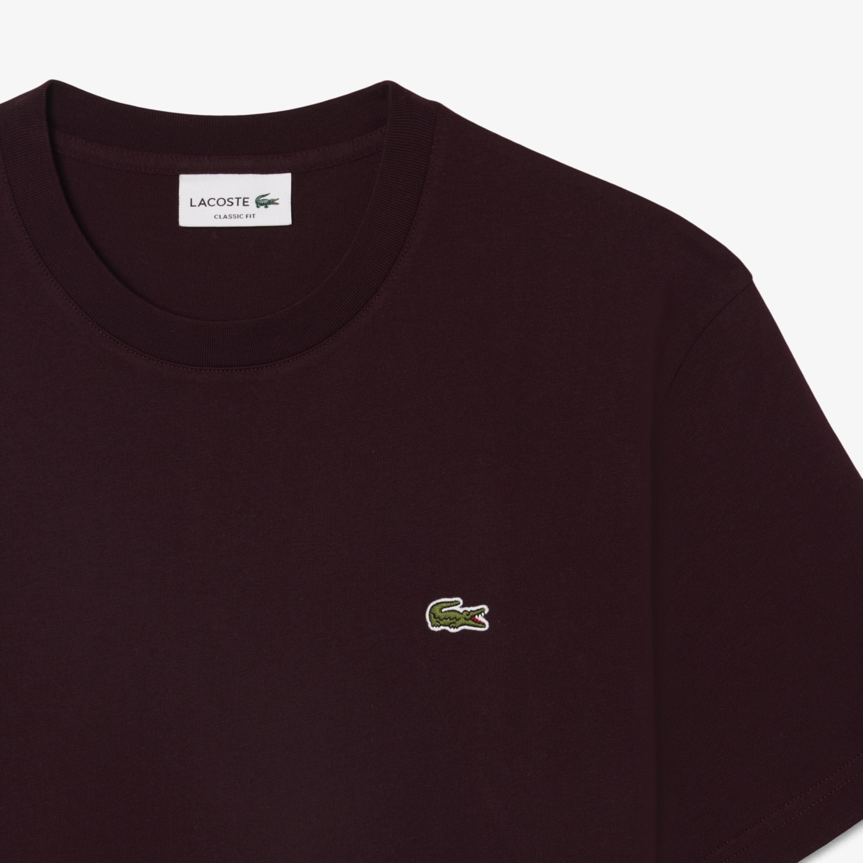 Erkek Classic Fit Bisiklet Yaka Bordo T-Shirt