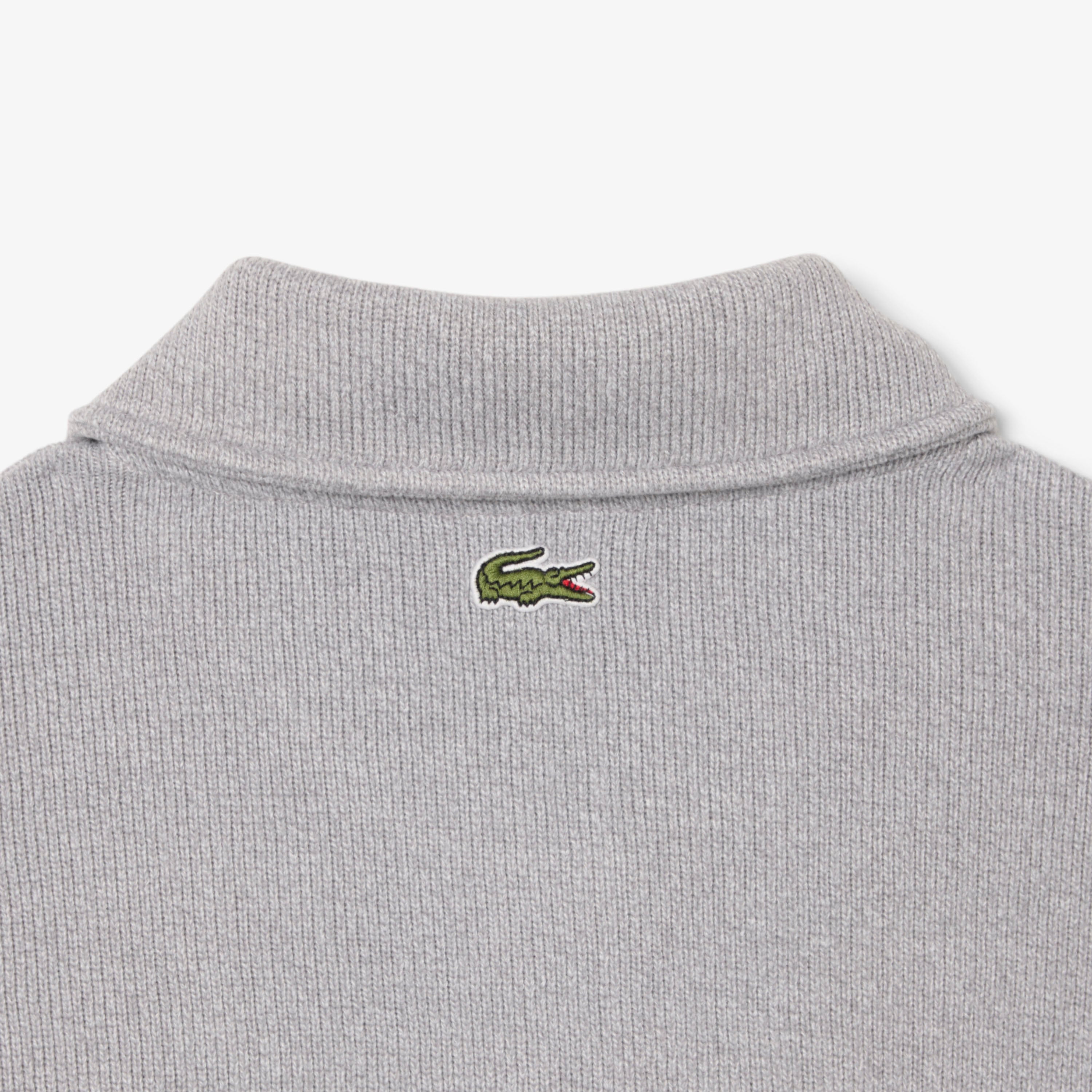 Kadın Oversize Fit Polo Yaka Gri Sweatshirt