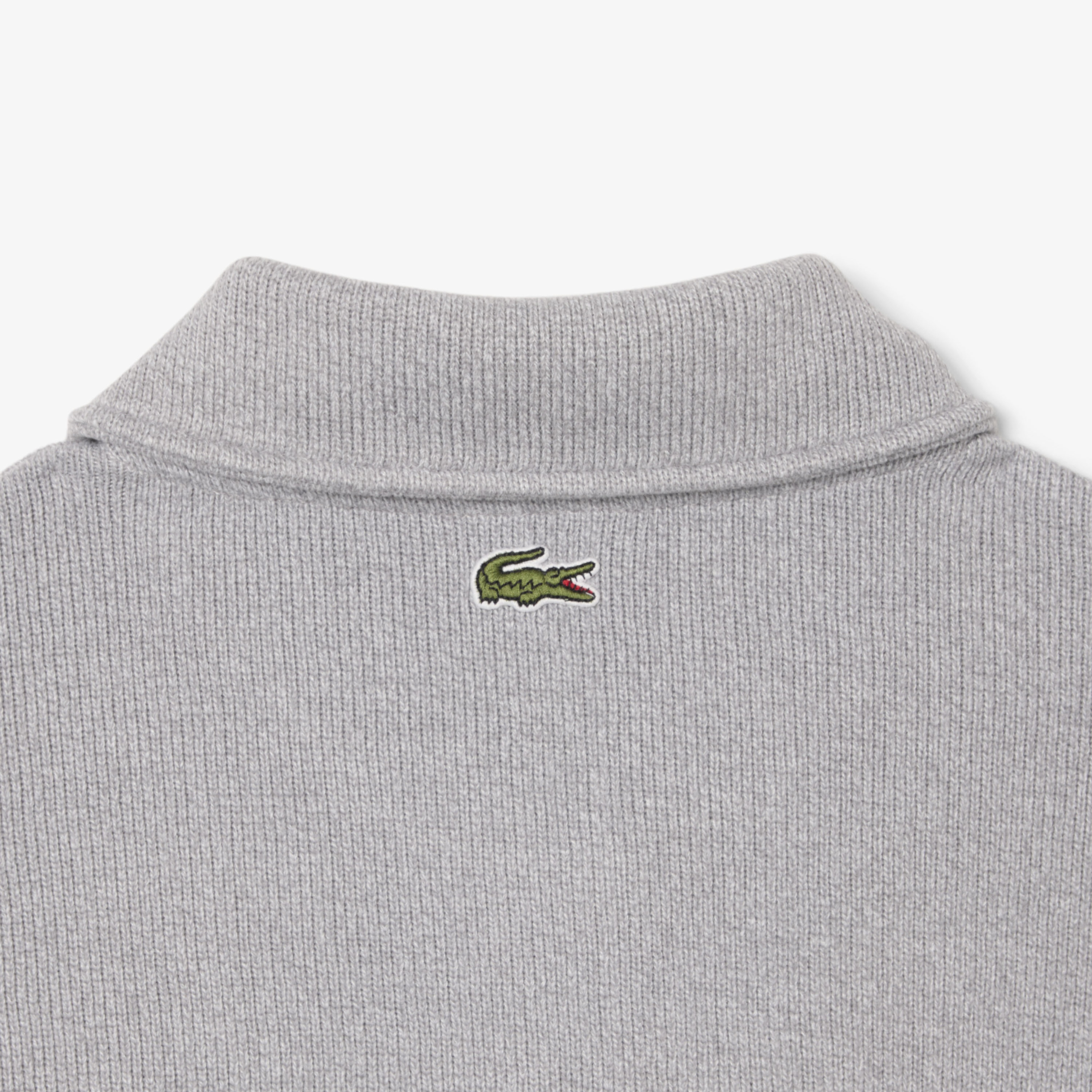 Kadın Oversize Fit Polo Yaka Gri Sweatshirt