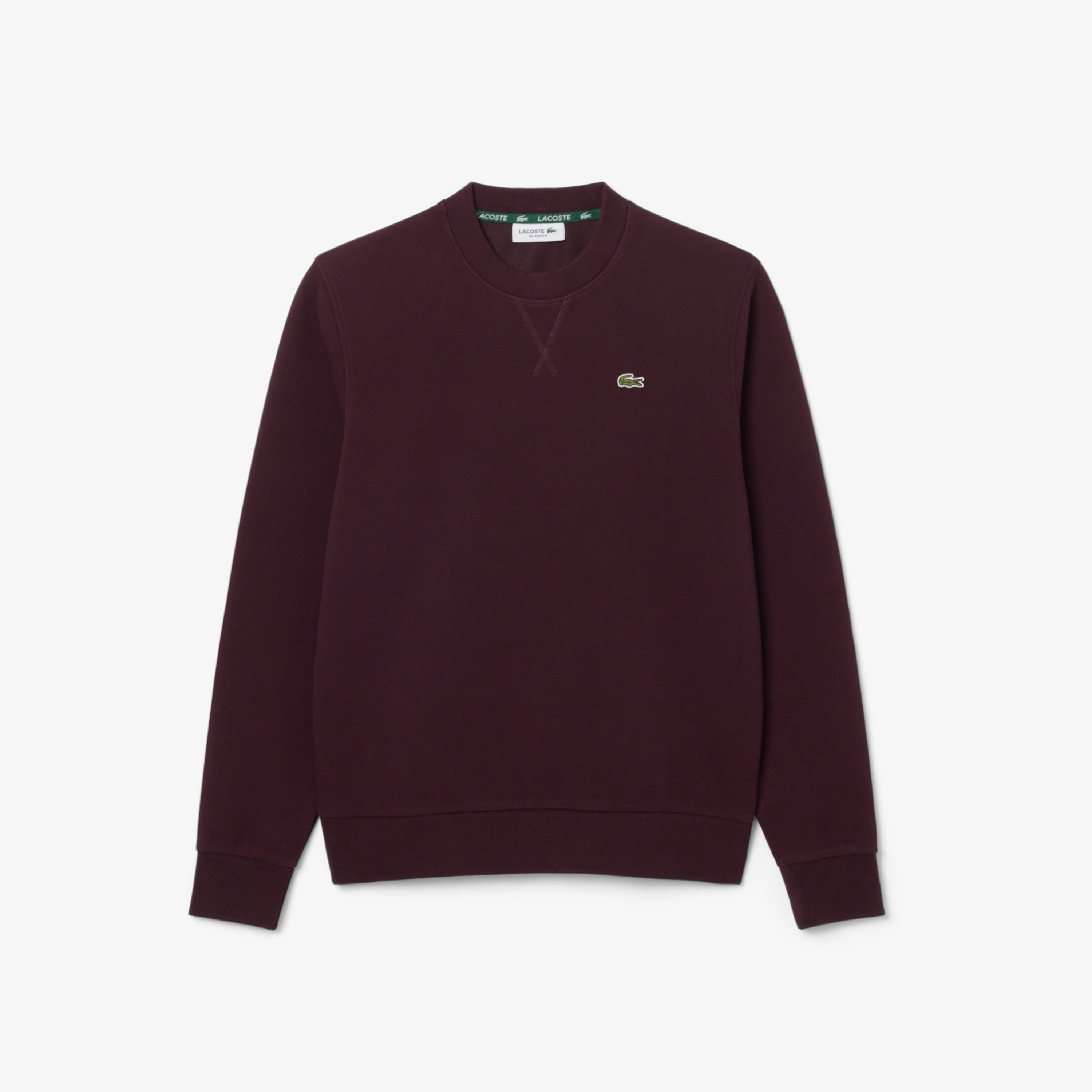 Kadın Relaxed Fit Bisiklet Yaka Bordo Sweatshirt