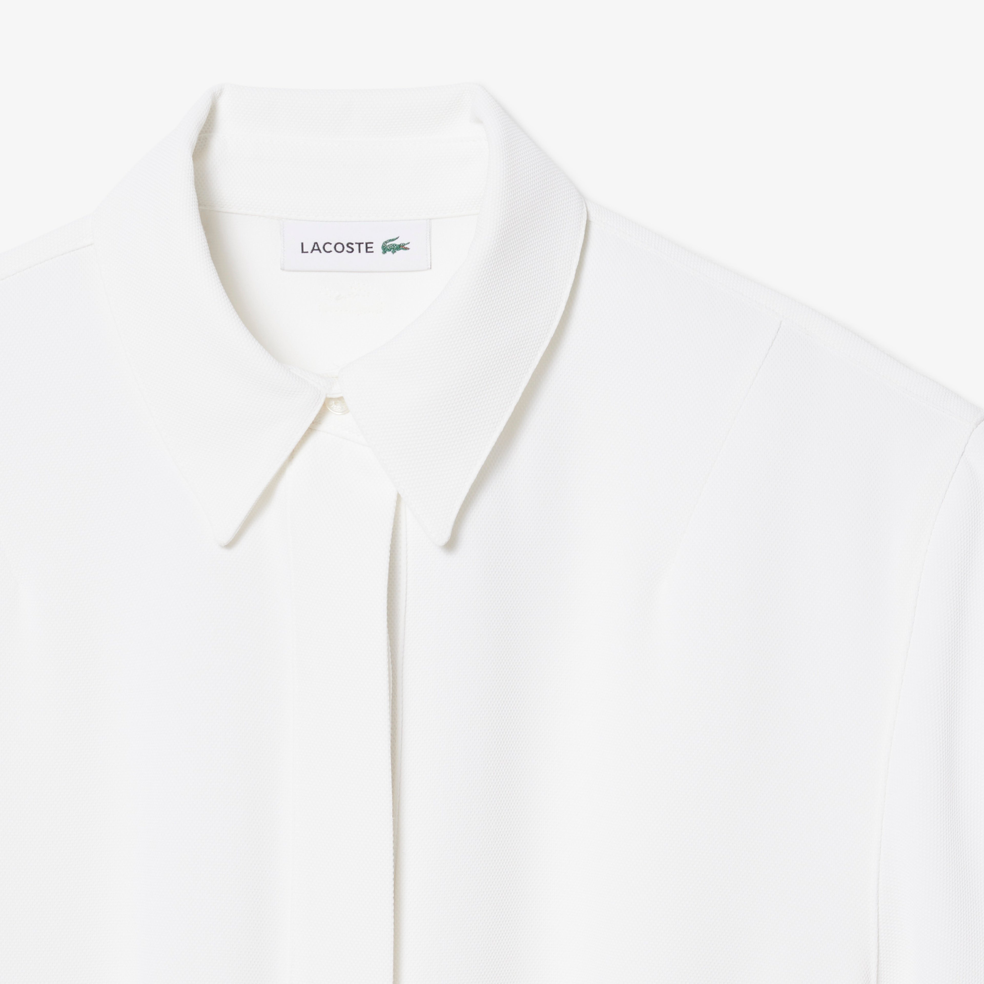 Kadın Flare Fit Kısa Kollu Polo Yaka Krem Elbise Kadın Flare Fit Kısa Kollu Polo Yaka Krem Elbise