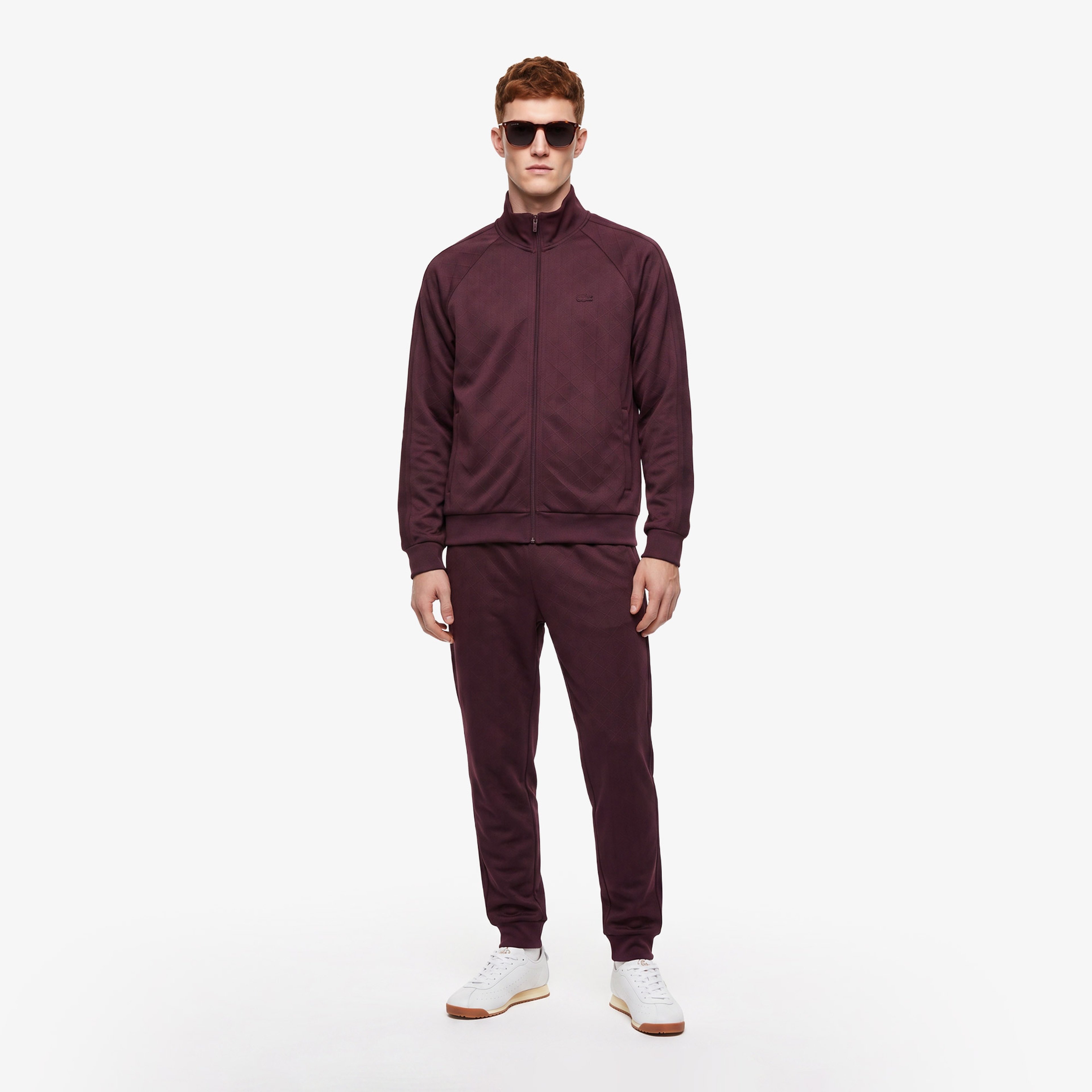 Erkek Regular Fit Fermuarlı Baskılı Bordo Sweatshirt Erkek Regular Fit Fermuarlı Baskılı Bordo Sweatshirt