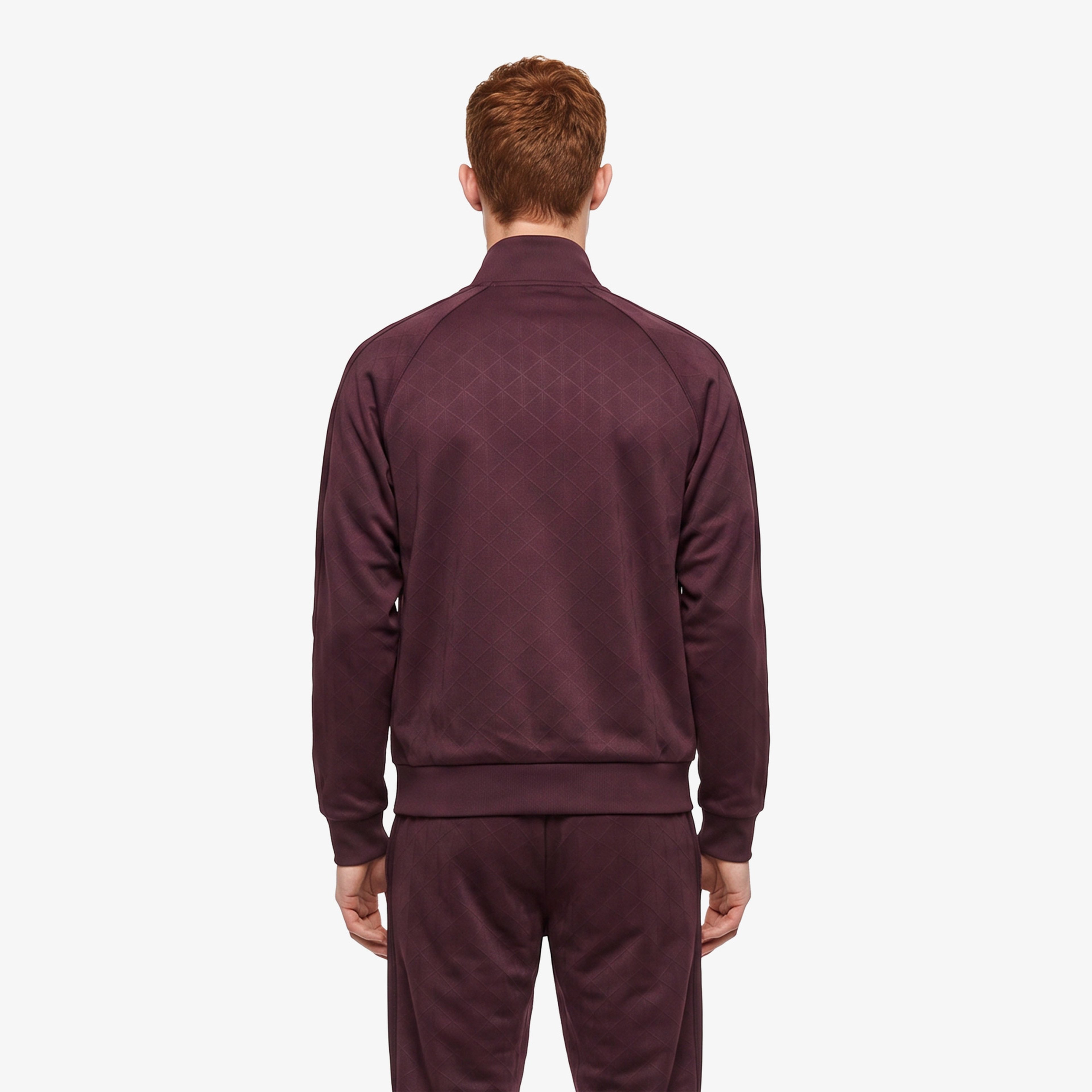 Erkek Regular Fit Fermuarlı Baskılı Bordo Sweatshirt Erkek Regular Fit Fermuarlı Baskılı Bordo Sweatshirt