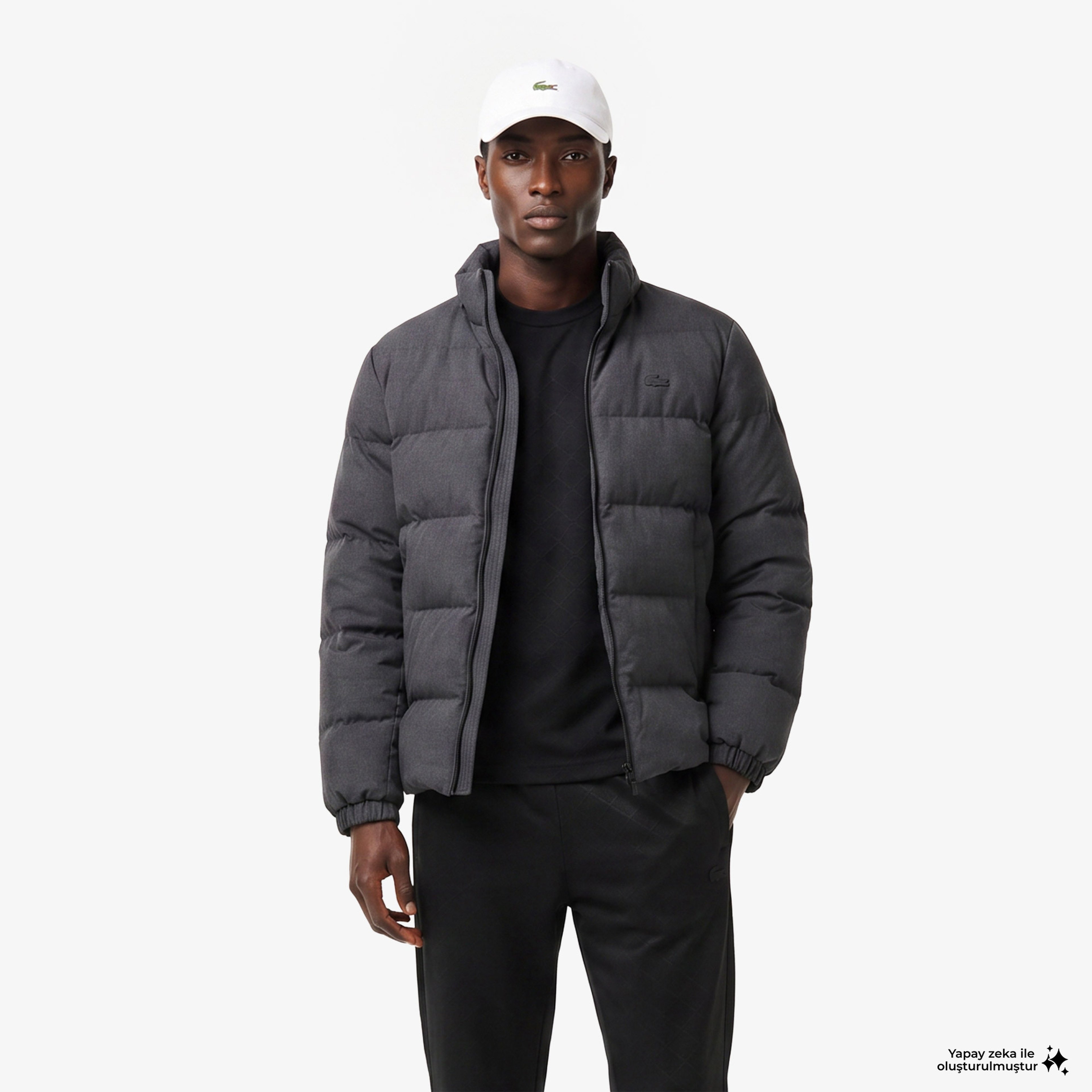 Erkek Classic Fit Kapüşonlu Gri Şişme Mont Erkek Classic Fit Kapüşonlu Gri Şişme Mont