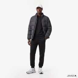 Erkek Classic Fit Kapüşonlu Gri Şişme Mont Gri