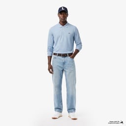 L.12.12 Erkek Classic Fit Uzun Kollu Mavi Polo Mavi
