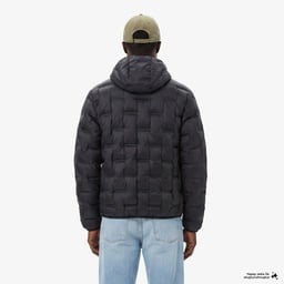 Erkek Regular Fit Dik Yaka Kapitone Koyu Yeşil Mont Yeşil