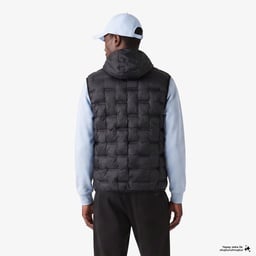 Erkek Regular Fit Dik Yaka Kapitone Koyu Yeşil Yelek Yeşil