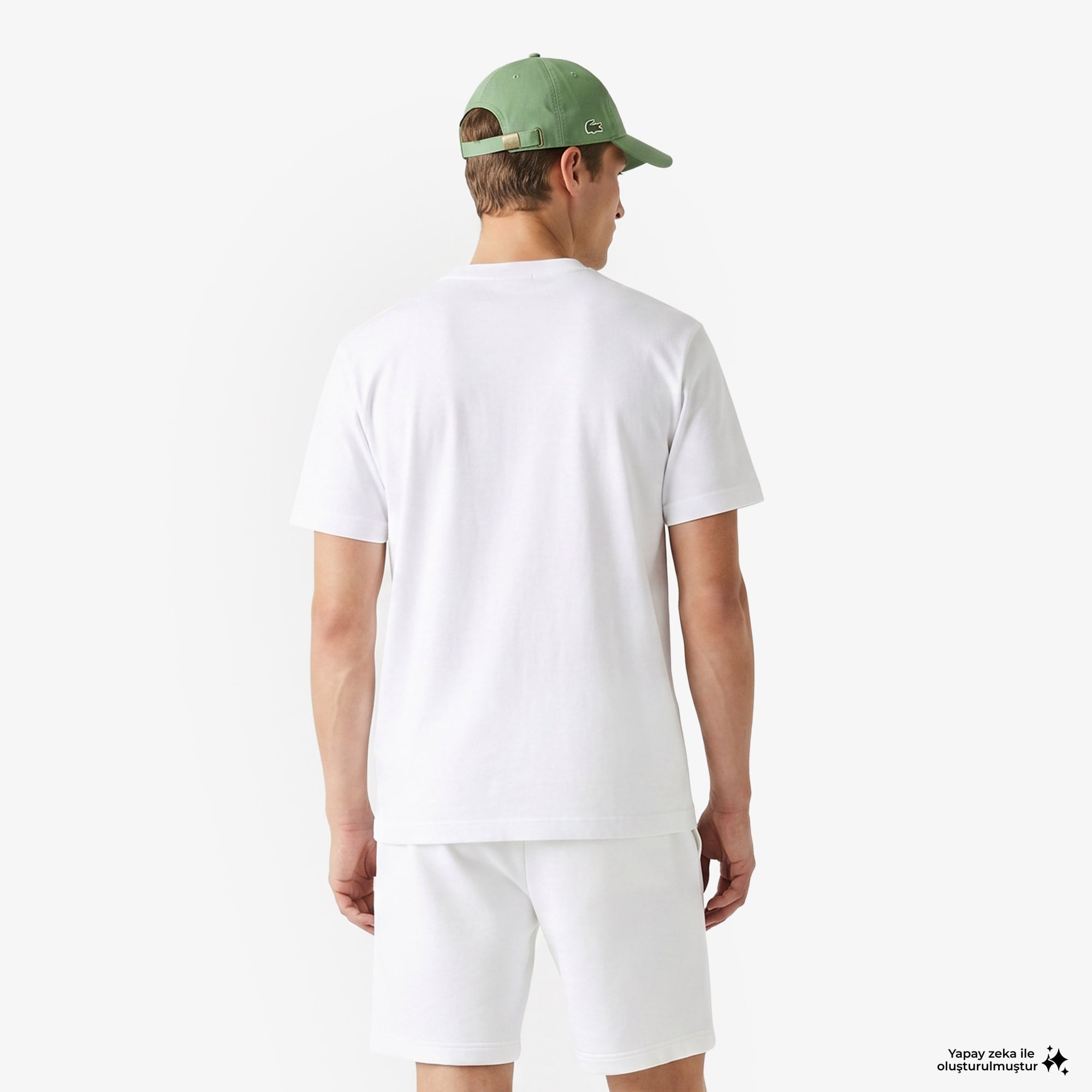 Unisex Loose Fit Bisiklet Yaka Organik Pamuk Beyaz T-Shirt