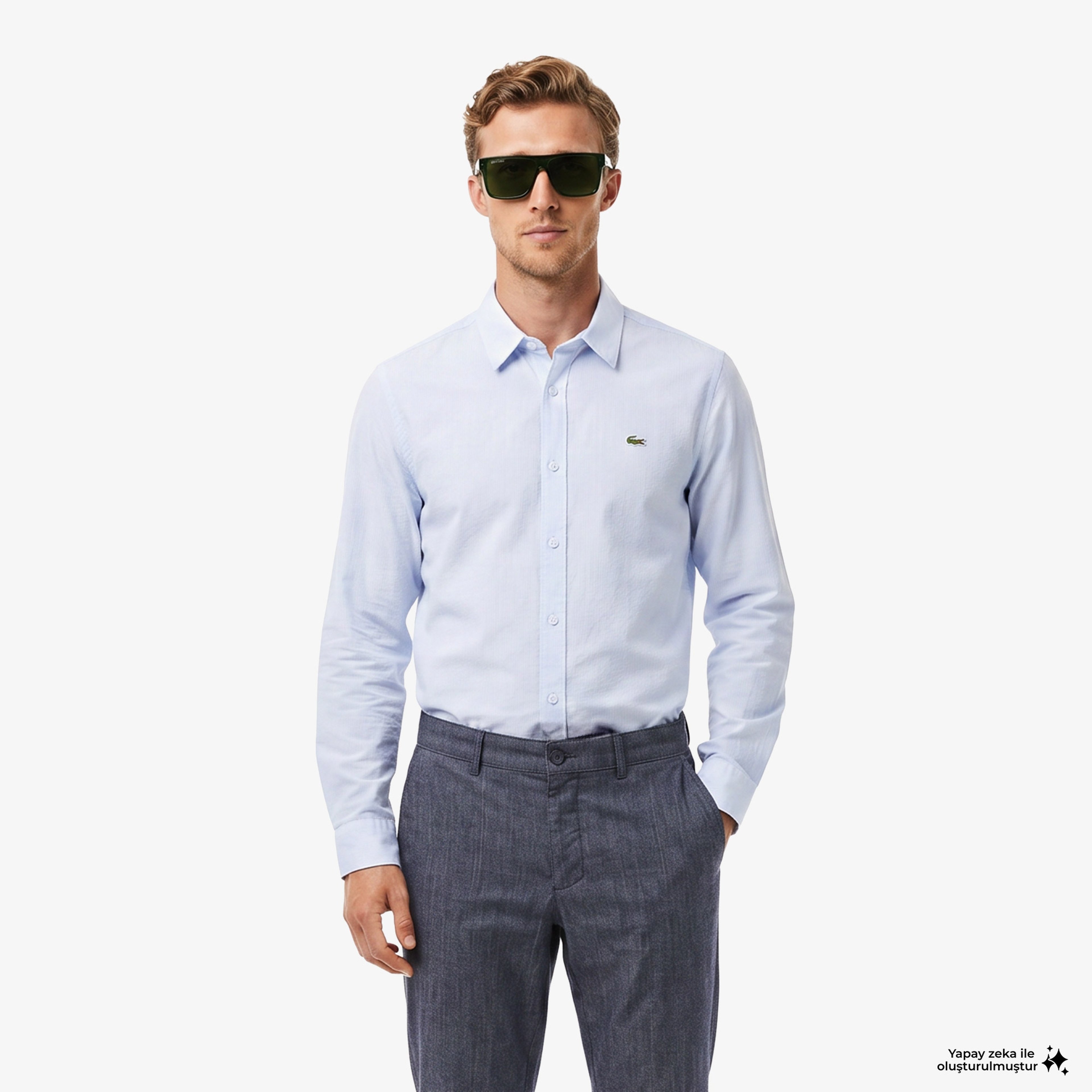 Erkek Slim Fit Mavi Chino Pantolon Erkek Slim Fit Mavi Chino Pantolon