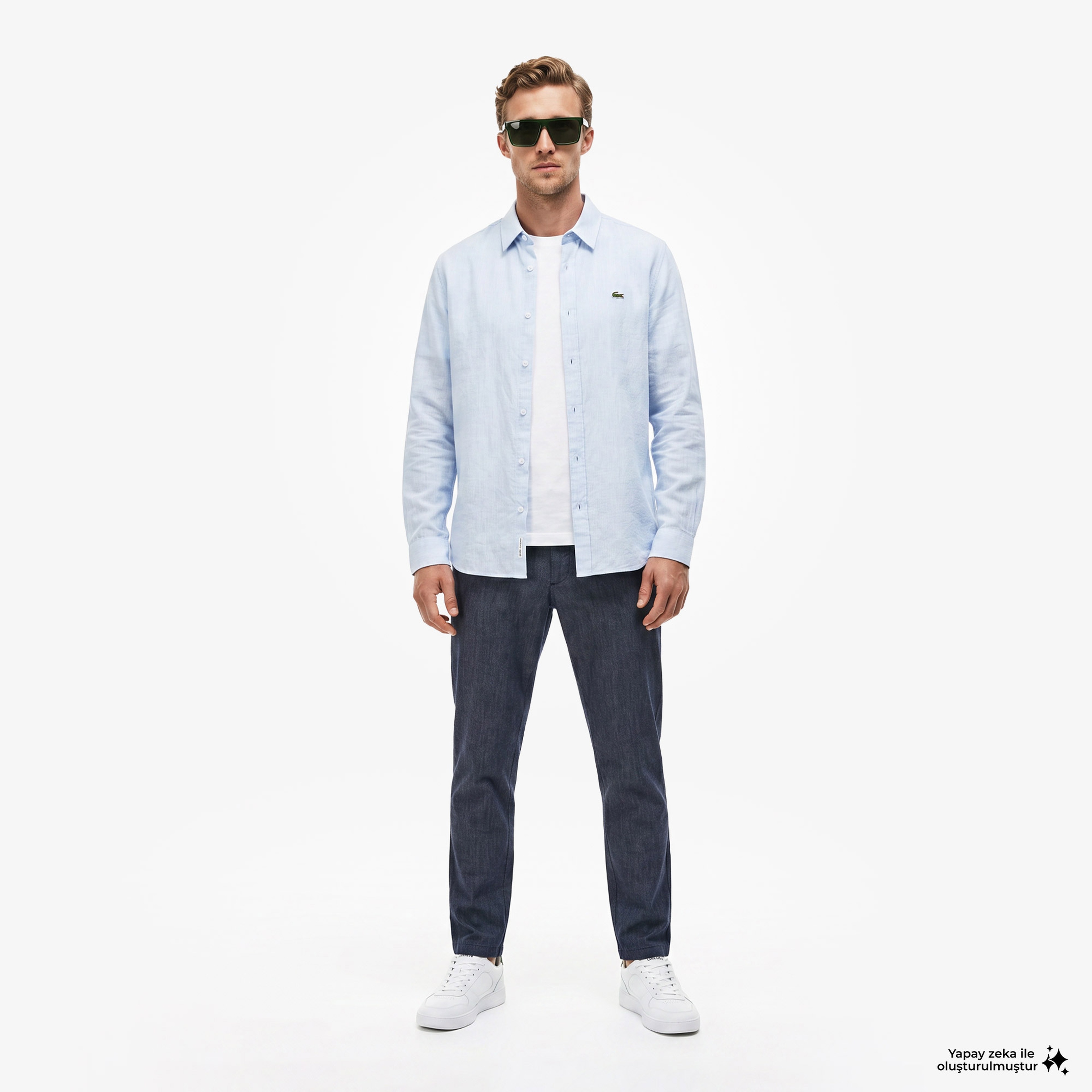 Erkek Slim Fit Mavi Chino Pantolon Erkek Slim Fit Mavi Chino Pantolon