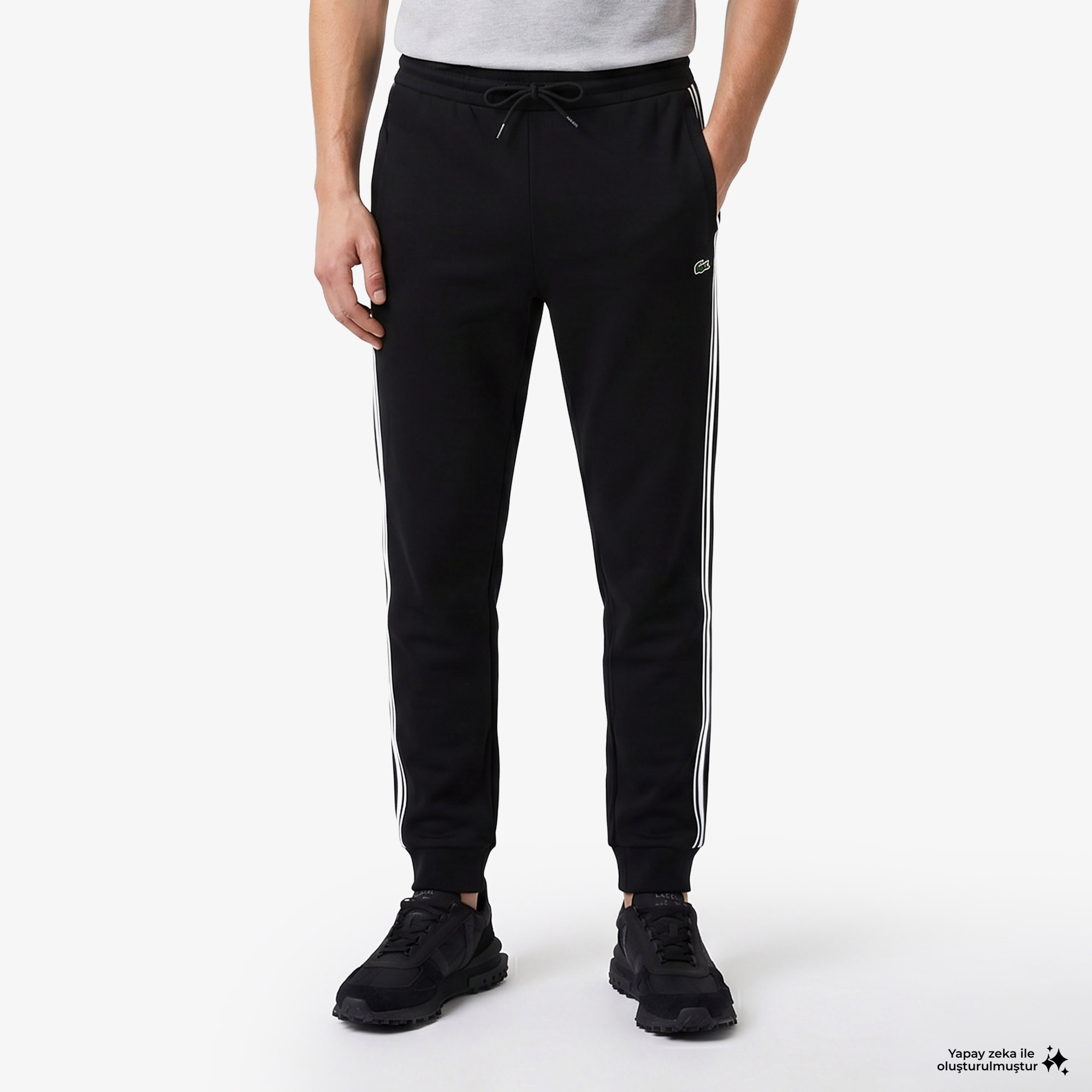 Erkek Regular Fit Siyah Eşofman Altı