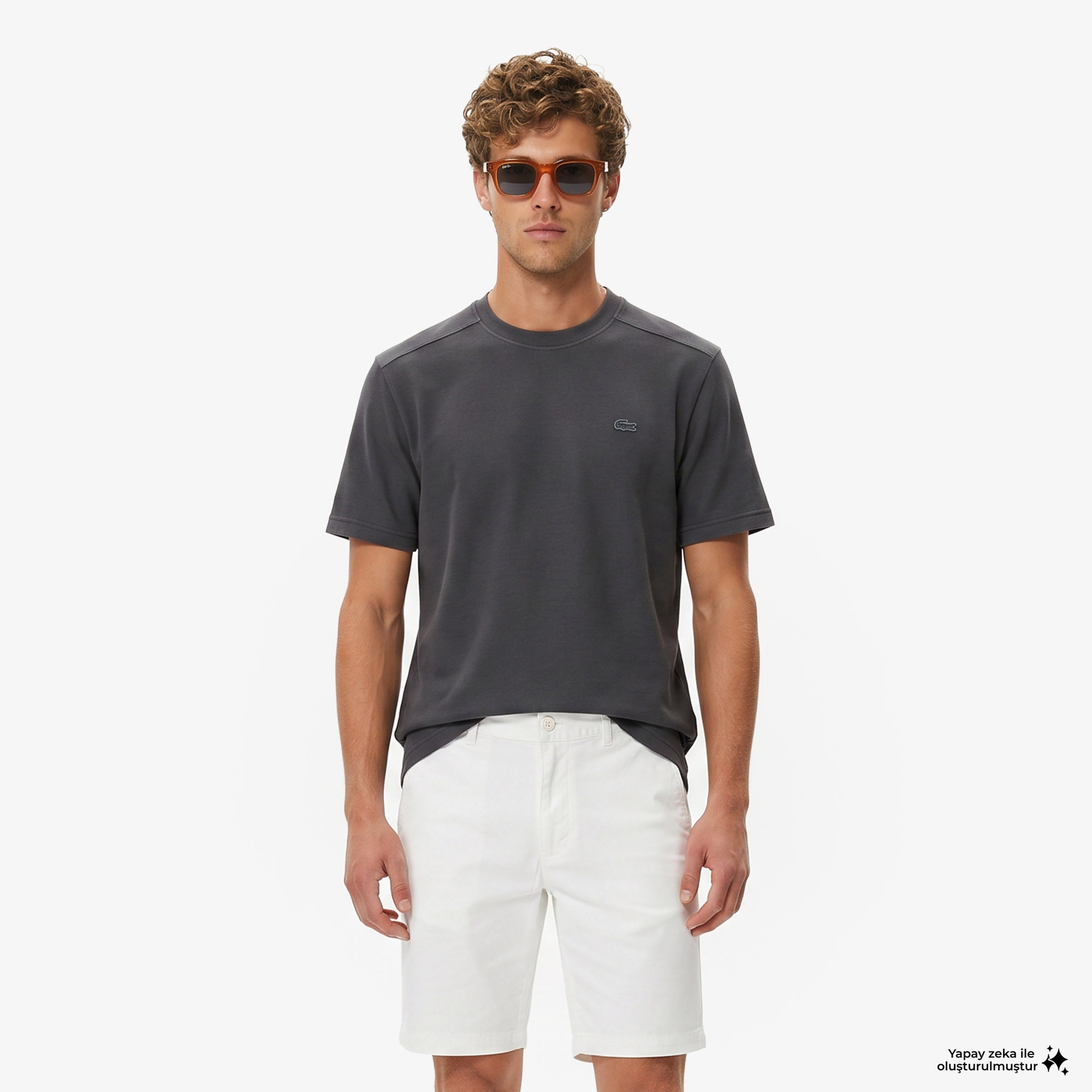 Erkek Relaxed Fit Bisiklet Yaka Koyu Gri T-Shirt Erkek Relaxed Fit Bisiklet Yaka Koyu Gri T-Shirt