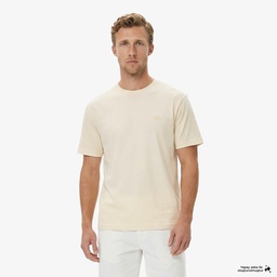 Erkek Relaxed Fit Bisiklet Yaka Bej T-Shirt Bej