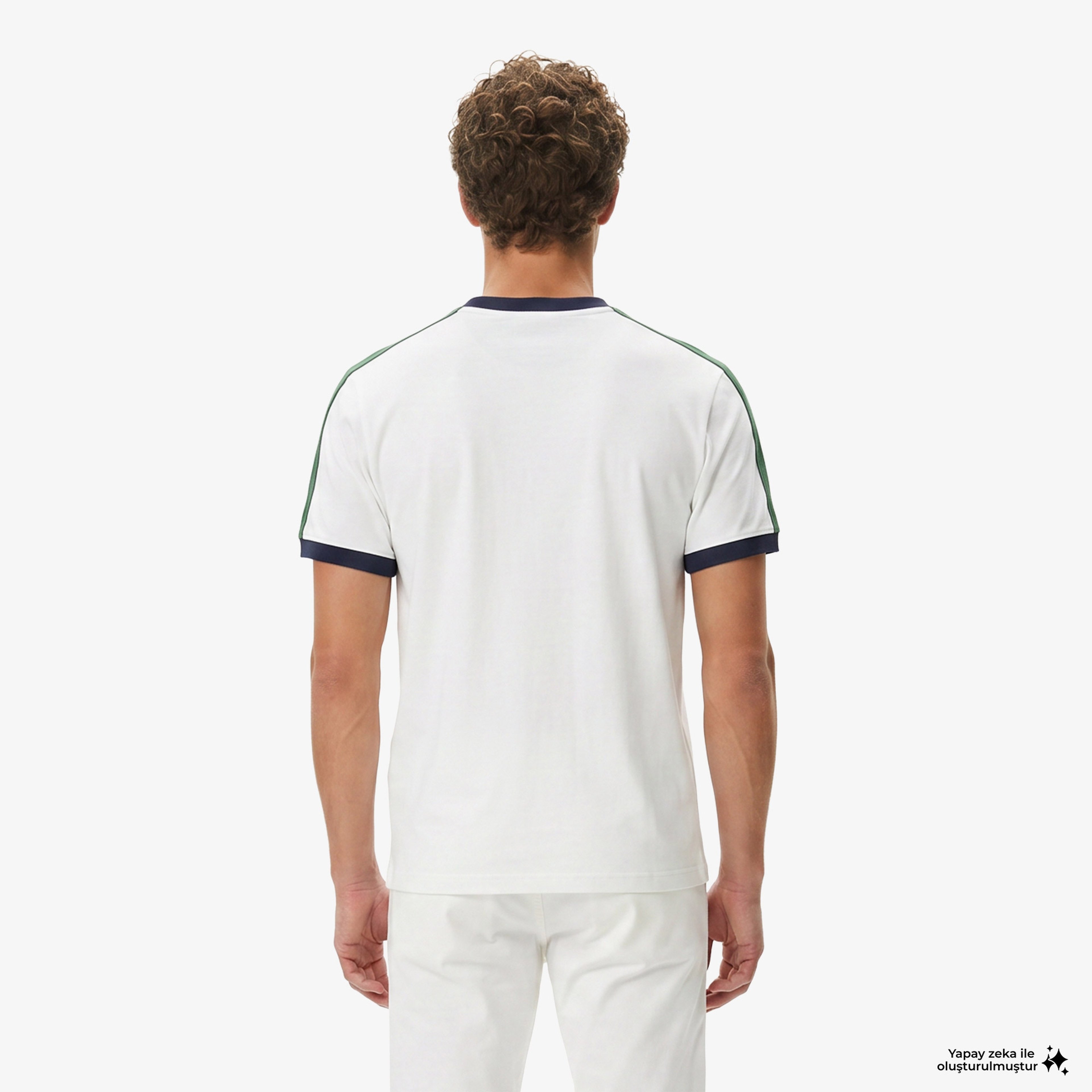 Erkek Regular Fit Bisiklet Yaka Renk Bloklu Beyaz T-Shirt Erkek Regular Fit Bisiklet Yaka Renk Bloklu Beyaz T-Shirt
