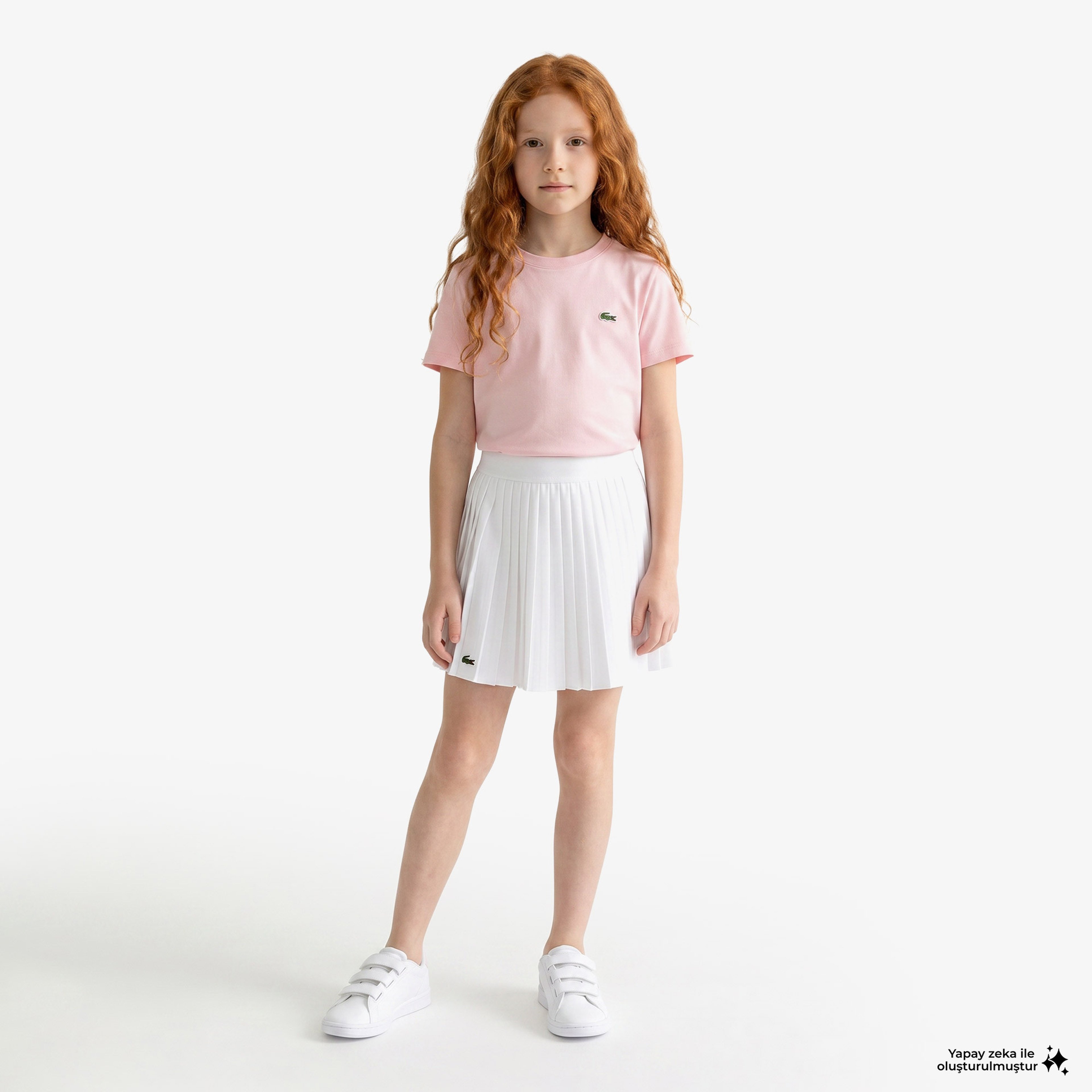 Çocuk Bisiklet Yaka Açık Pembe T-Shirt
