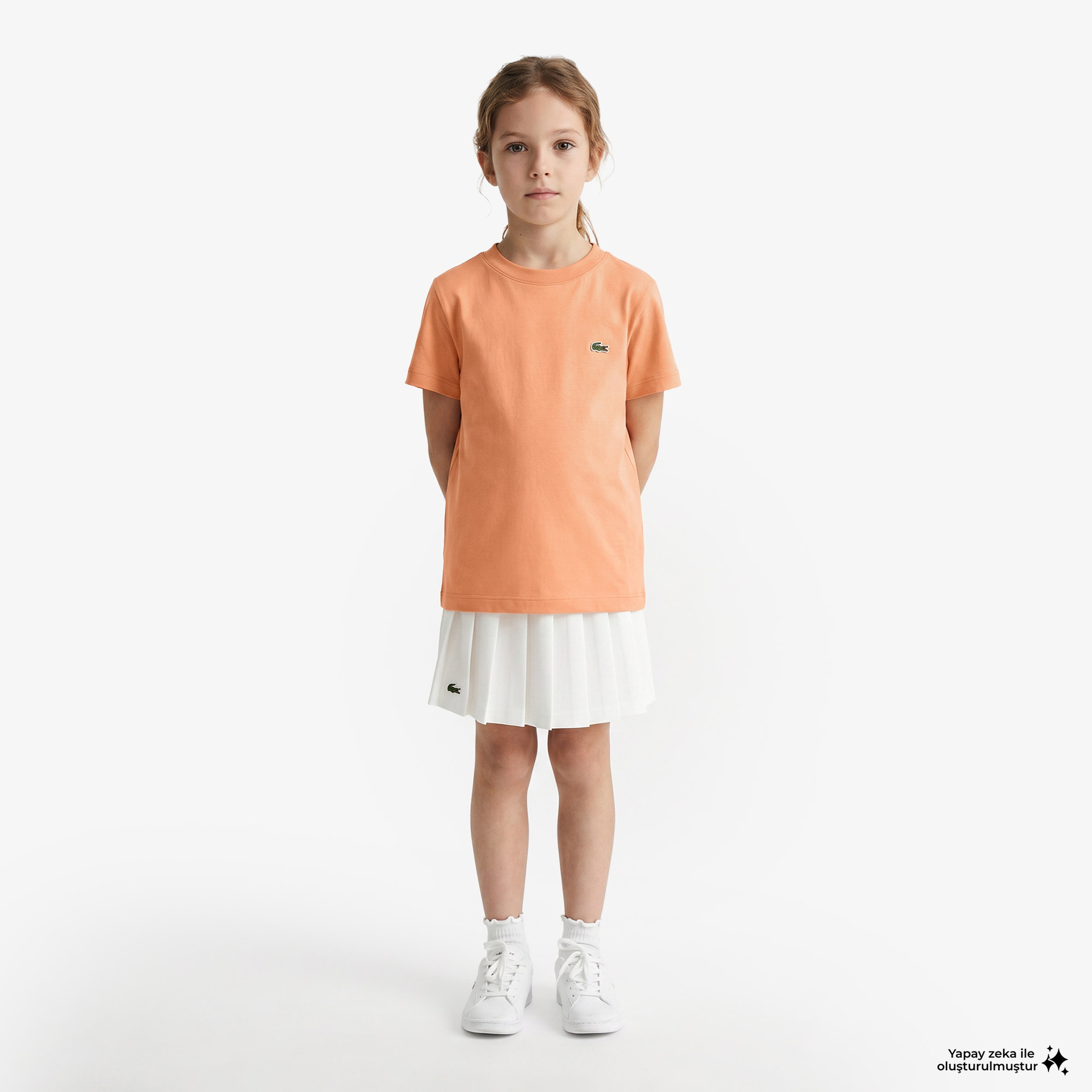 Çocuk Bisiklet Yaka Turuncu T-Shirt