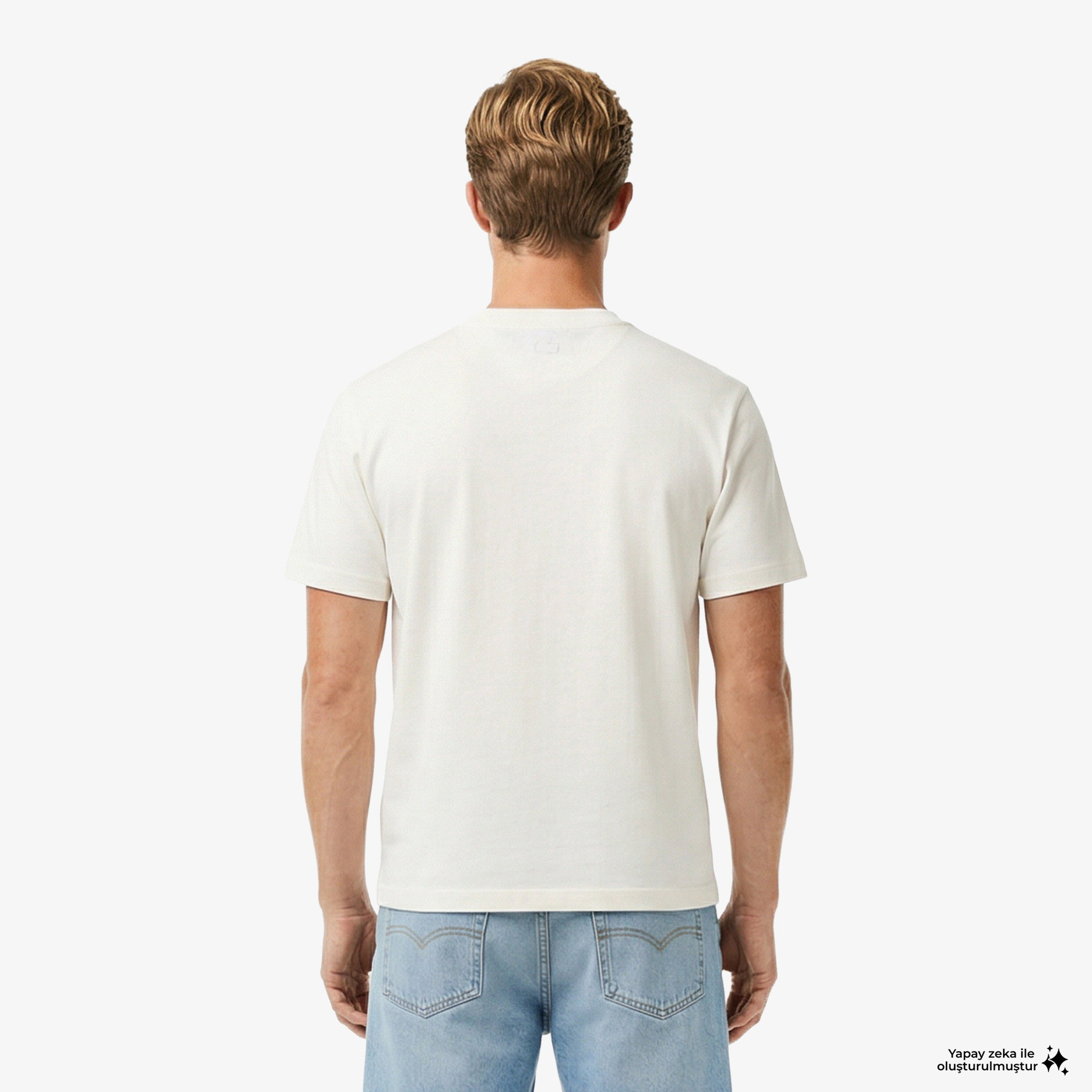 Erkek Relaxed Fit Bisiklet Yaka Baskılı Beyaz T-Shirt Erkek Relaxed Fit Bisiklet Yaka Baskılı Beyaz T-Shirt