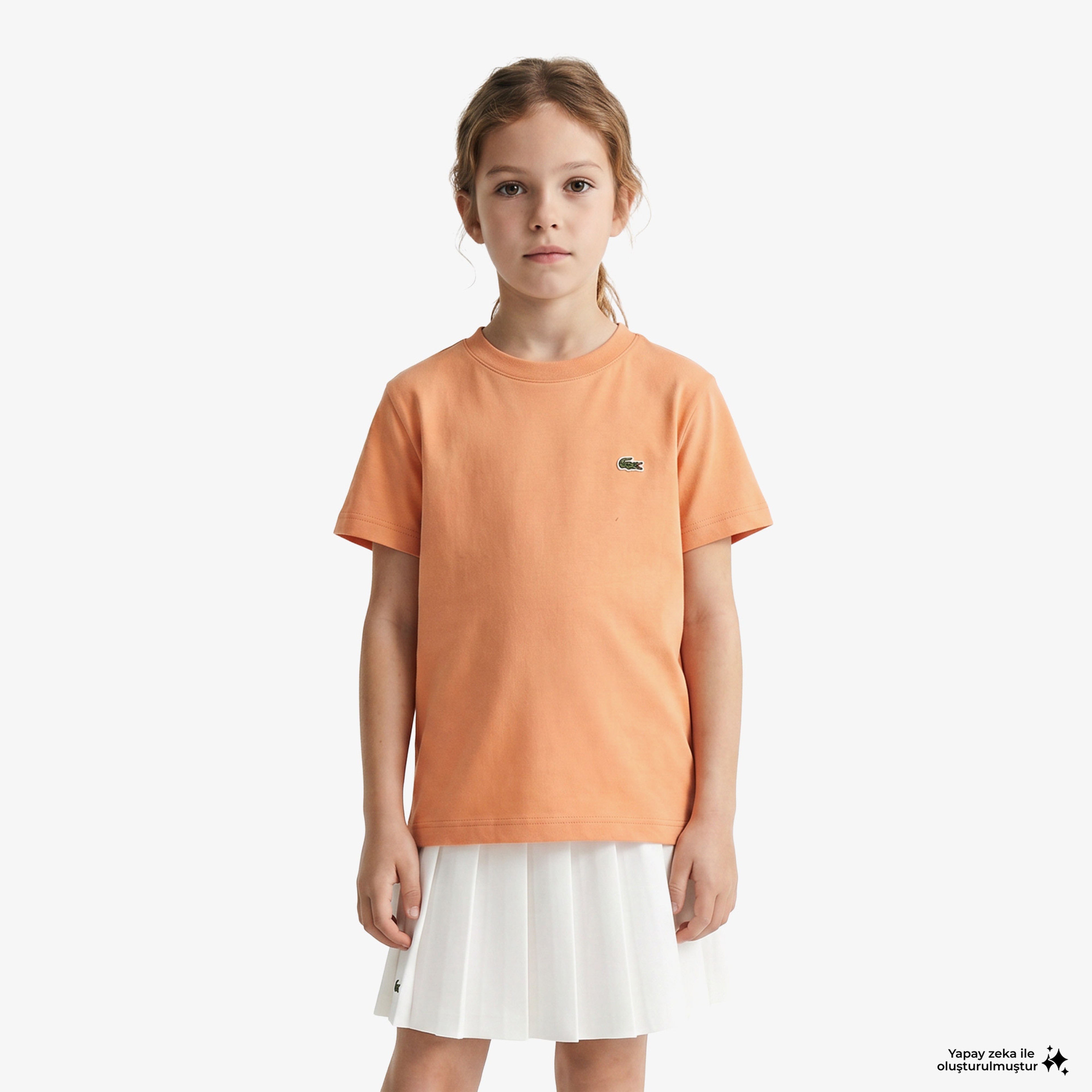 Çocuk Bisiklet Yaka Turuncu T-Shirt