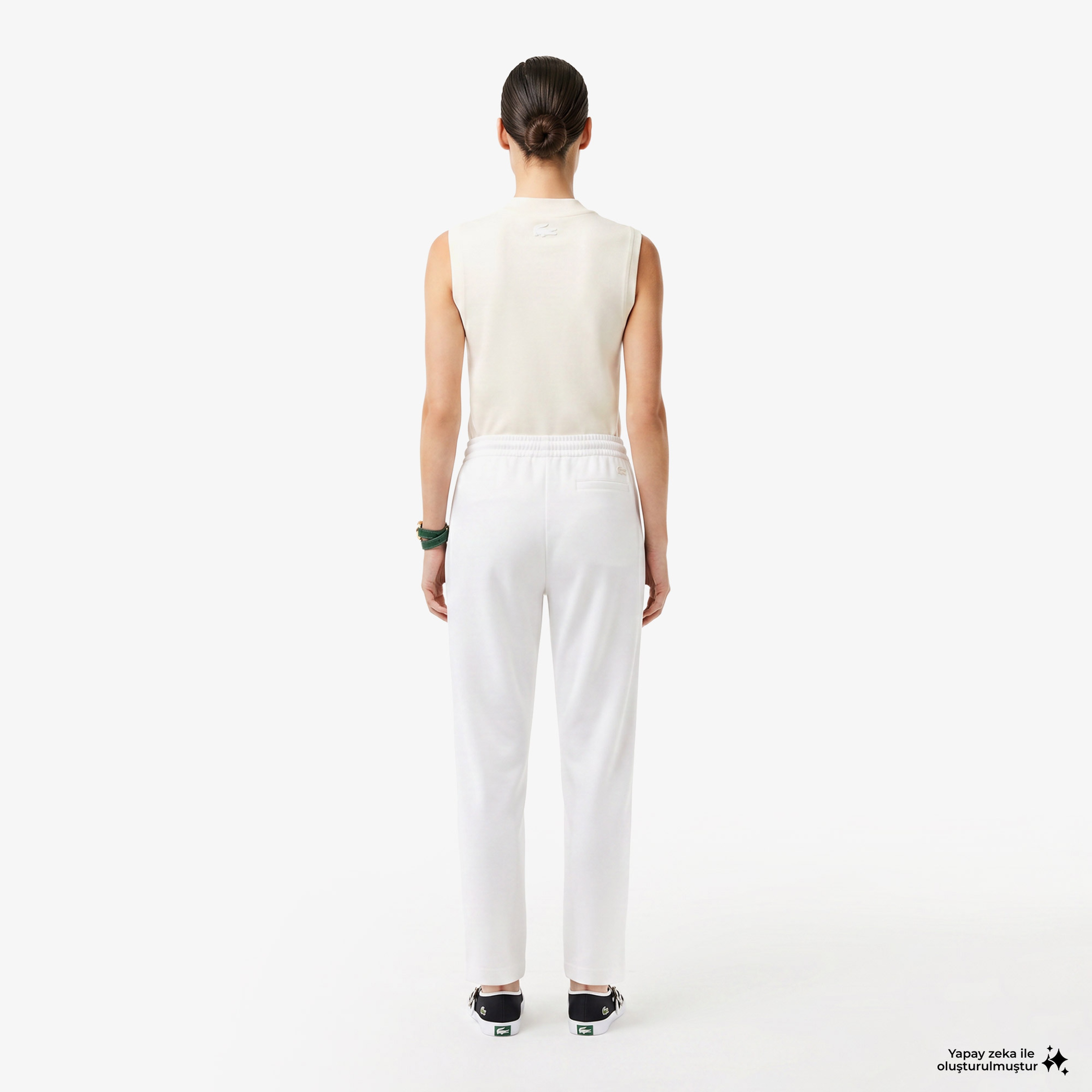 Kadın Relaxed Fit Beyaz Pantolon