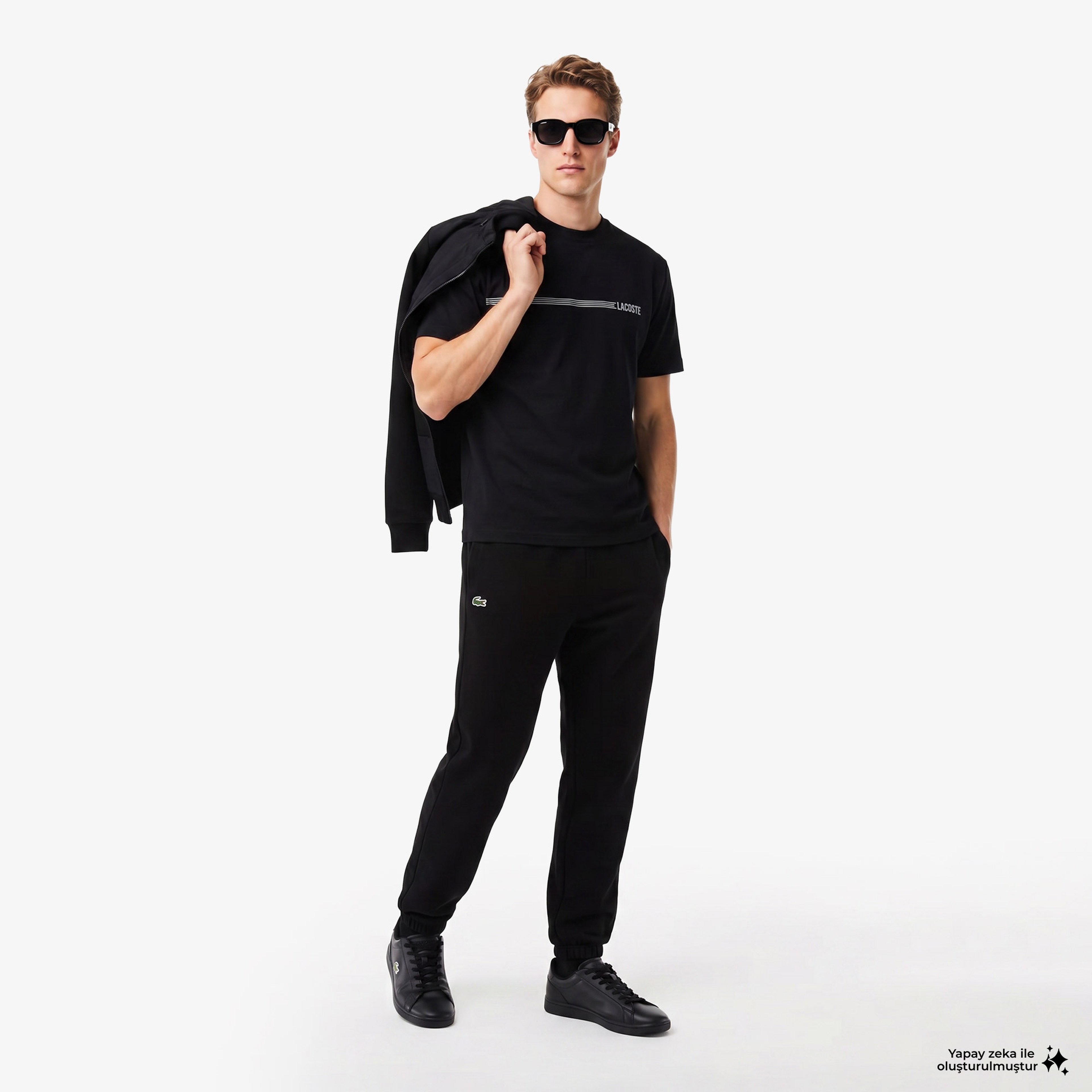 Erkek Relaxed Fit Bisiklet Yaka Baskılı Siyah T-Shirt Erkek Relaxed Fit Bisiklet Yaka Baskılı Siyah T-Shirt
